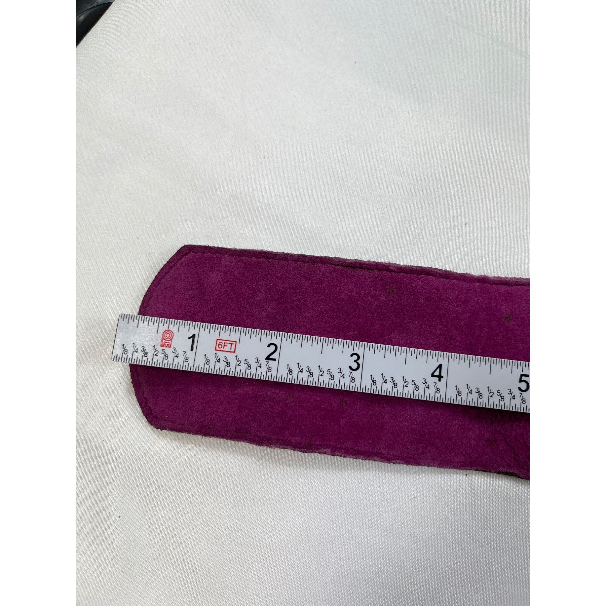 Express Vintage Express Womens Purple Leather Belt SKU 7548 Size M Size ONE SIZE - 6 Thumbnail
