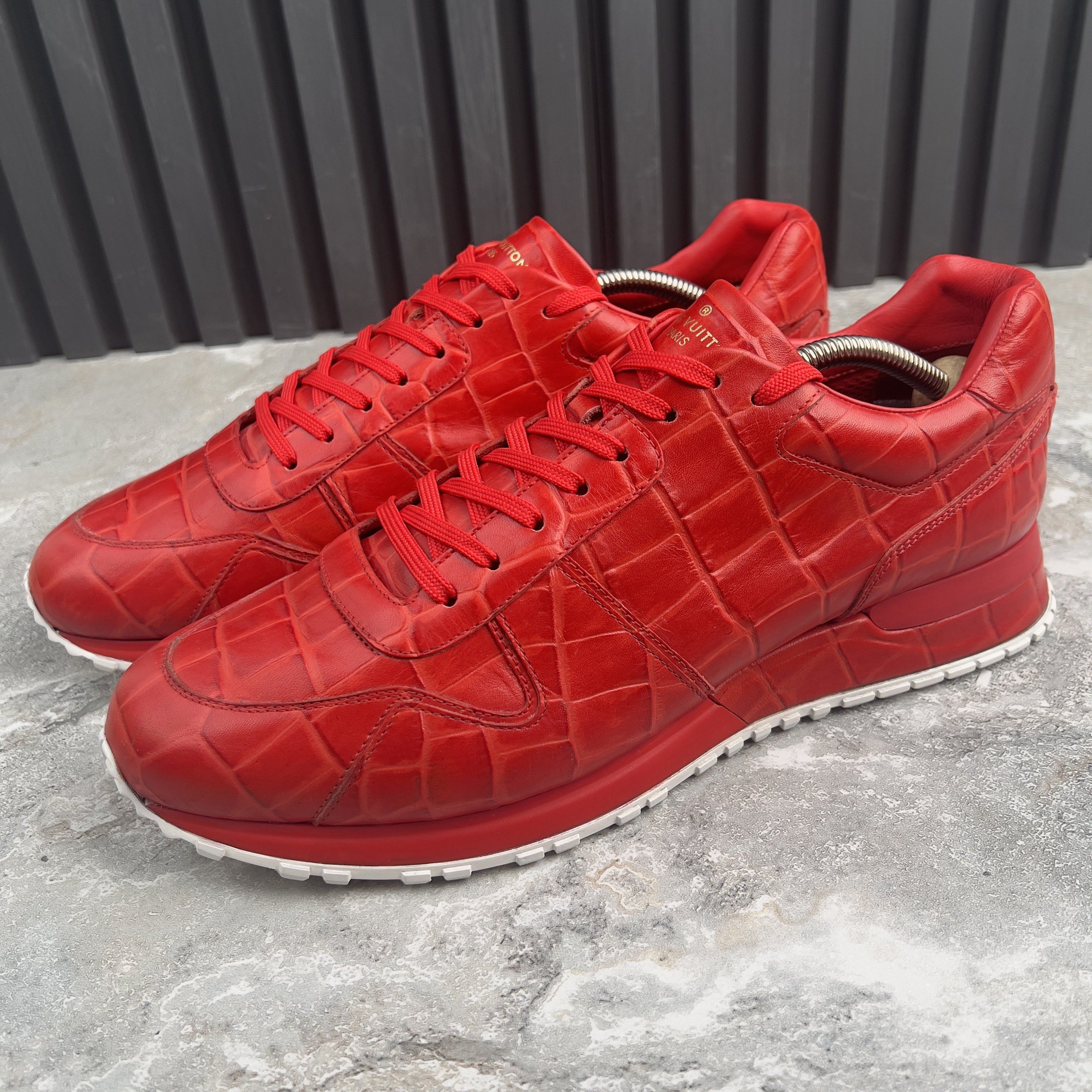 Louis Vuitton Run Away Sneakers Red Pattern Crocodile Leather Size US 9.5 / EU 42-43 - 3 Thumbnail