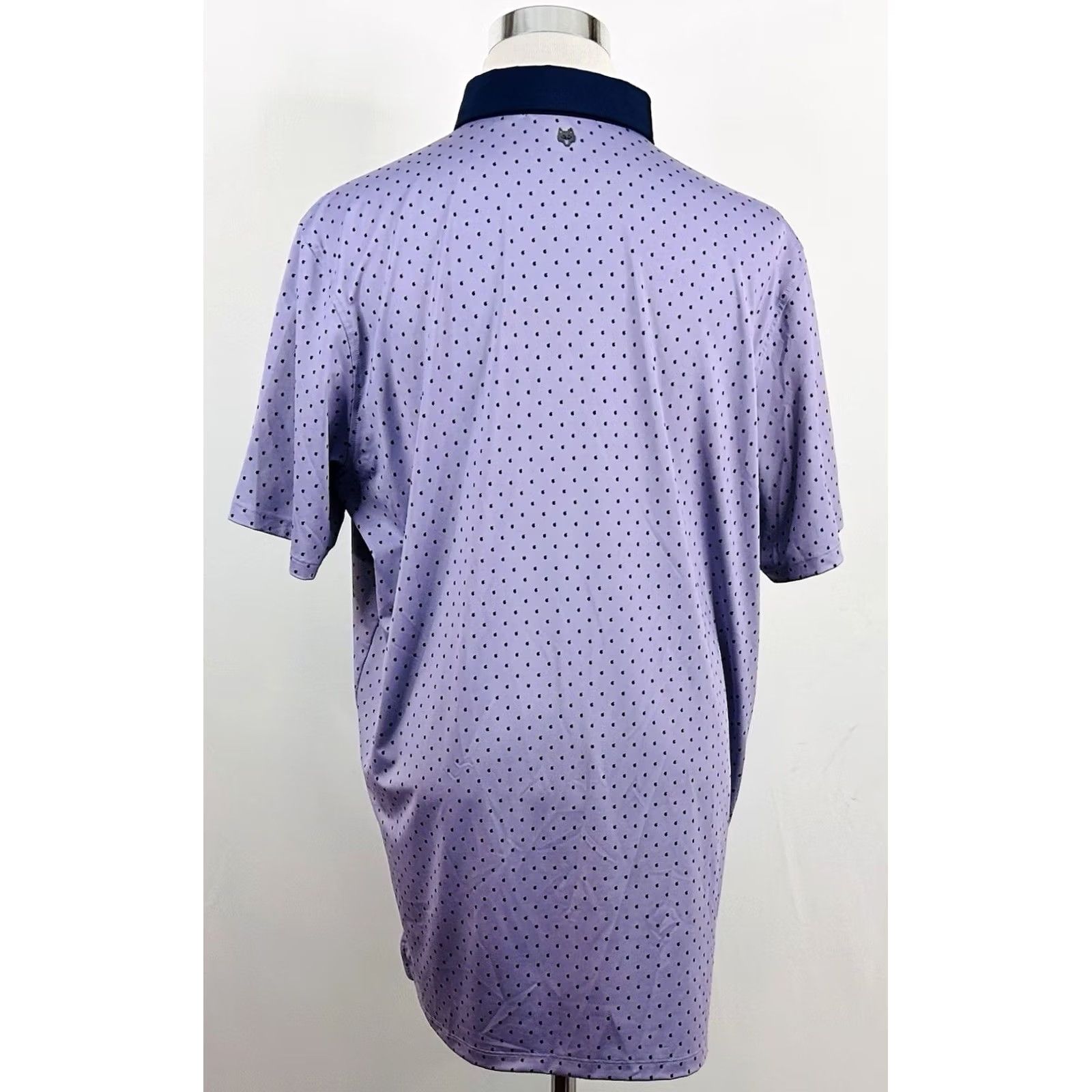 Vintage Greyson Golf Polo Shirt XL Button Down Paisley Allover Print Blue Polyester Mens Size US XL / EU 56 / 4 - 5 Thumbnail