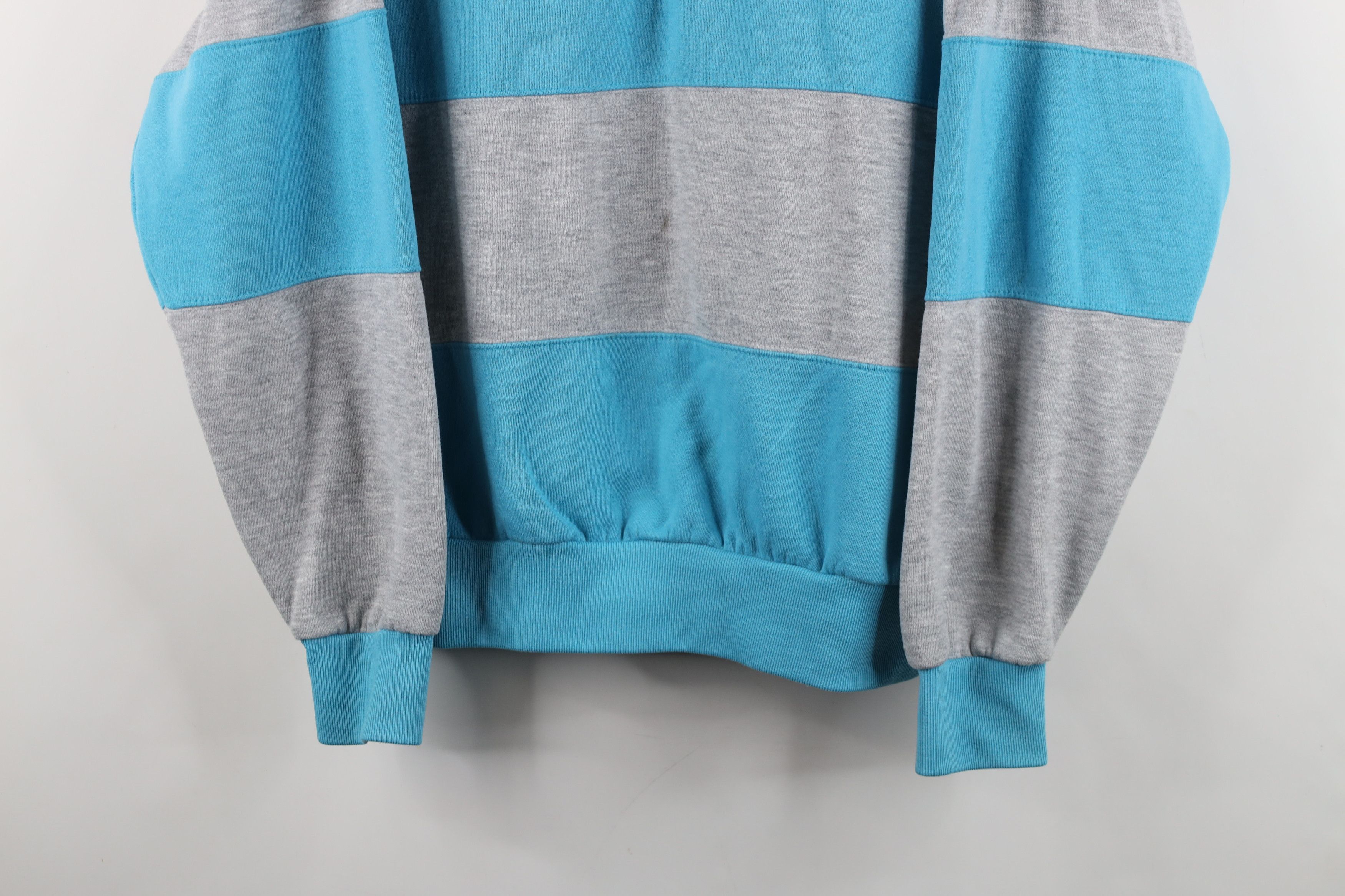 Vintage Vintage 90s Streetwear Block Collared Pullover Sweatshirt Size XL / US 12-14 / IT 48-50 - 3 Thumbnail