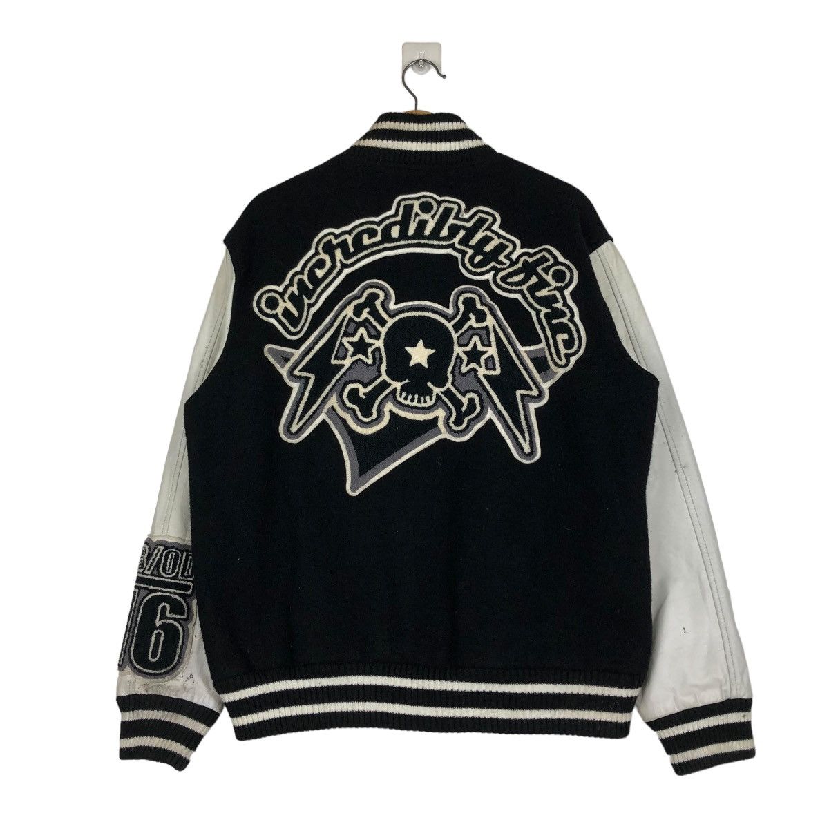 Hysteric Glamour 🔥VINTAGE VARSITY JACKET LEATHER ONBOARD EMBROIDERY BIG LOGO Size US M / EU 48-50 / 2 - 7 Thumbnail