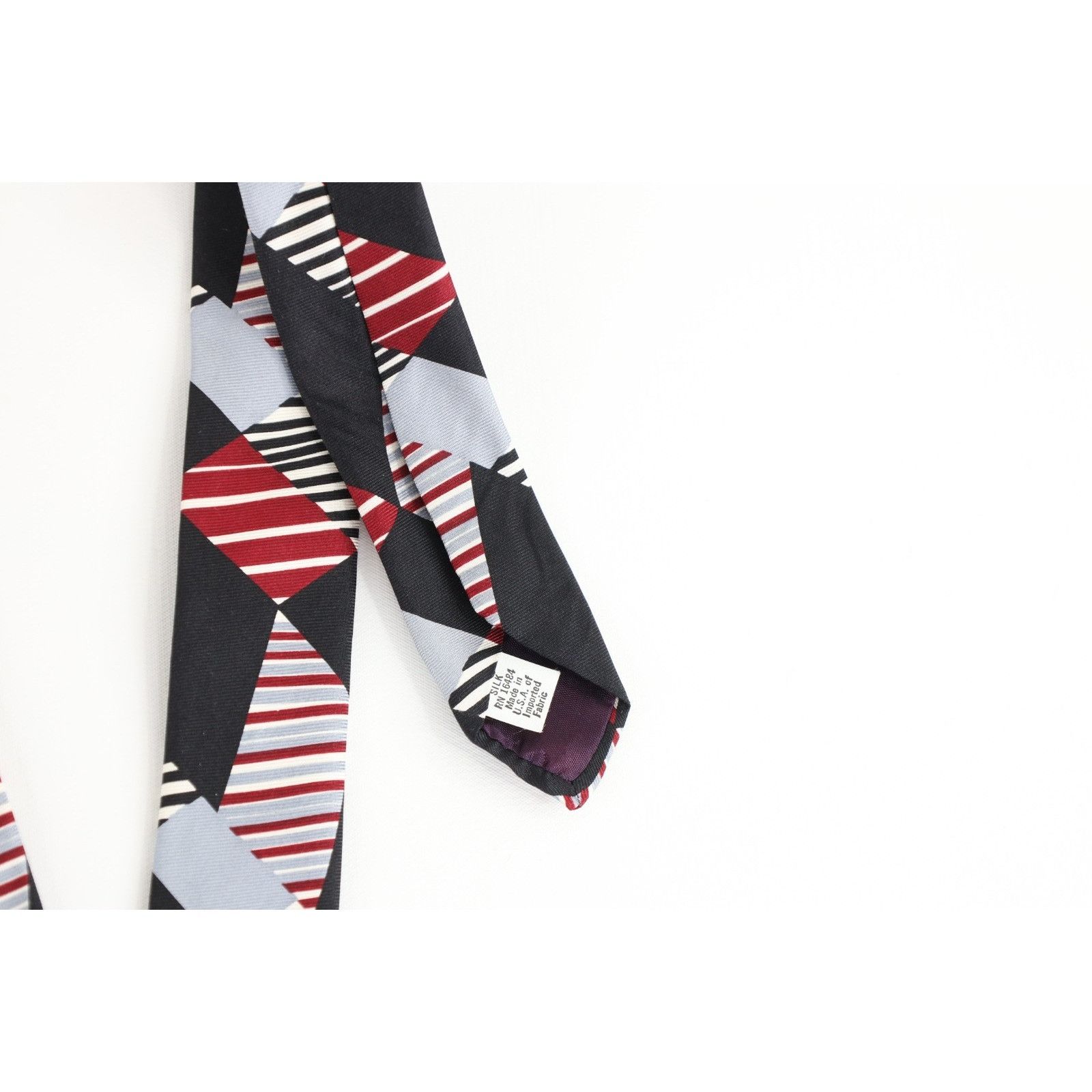 Vintage Vintage 90s Streetwear Geometric Striped Neck Tie Size ONE SIZE - 3 Thumbnail
