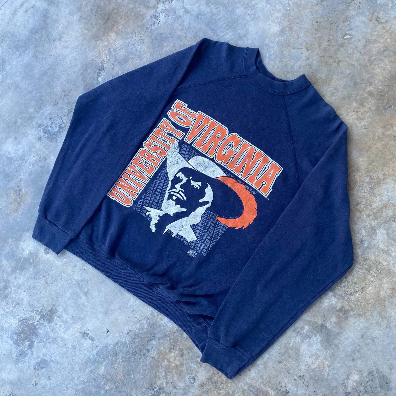 Vintage VINTAGE 80S VIRGINA UNIVERSITY CREWNECK FADED BLUE Size US XL / EU 56 / 4 - 7 Thumbnail