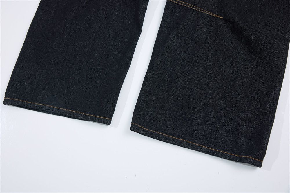 Jean Men's loose-fitting retro patchwork wide-leg jeans Size US 32 / EU 48 - 6 Thumbnail