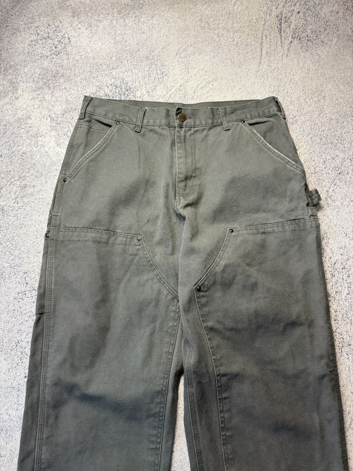 Carhartt Vintage Carhartt Double Knee Work Wear Pants Grey Sz 30 x 32 Size US 32 / EU 48 - 15 Thumbnail