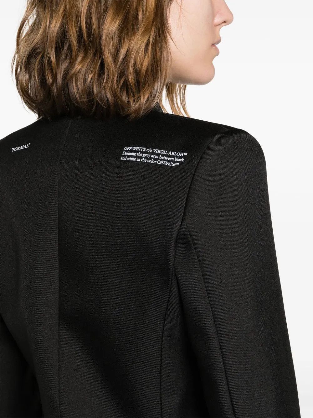 Off-White o1y1125 Blazer in Black Size S / US 4 / IT 40 - 2 Thumbnail