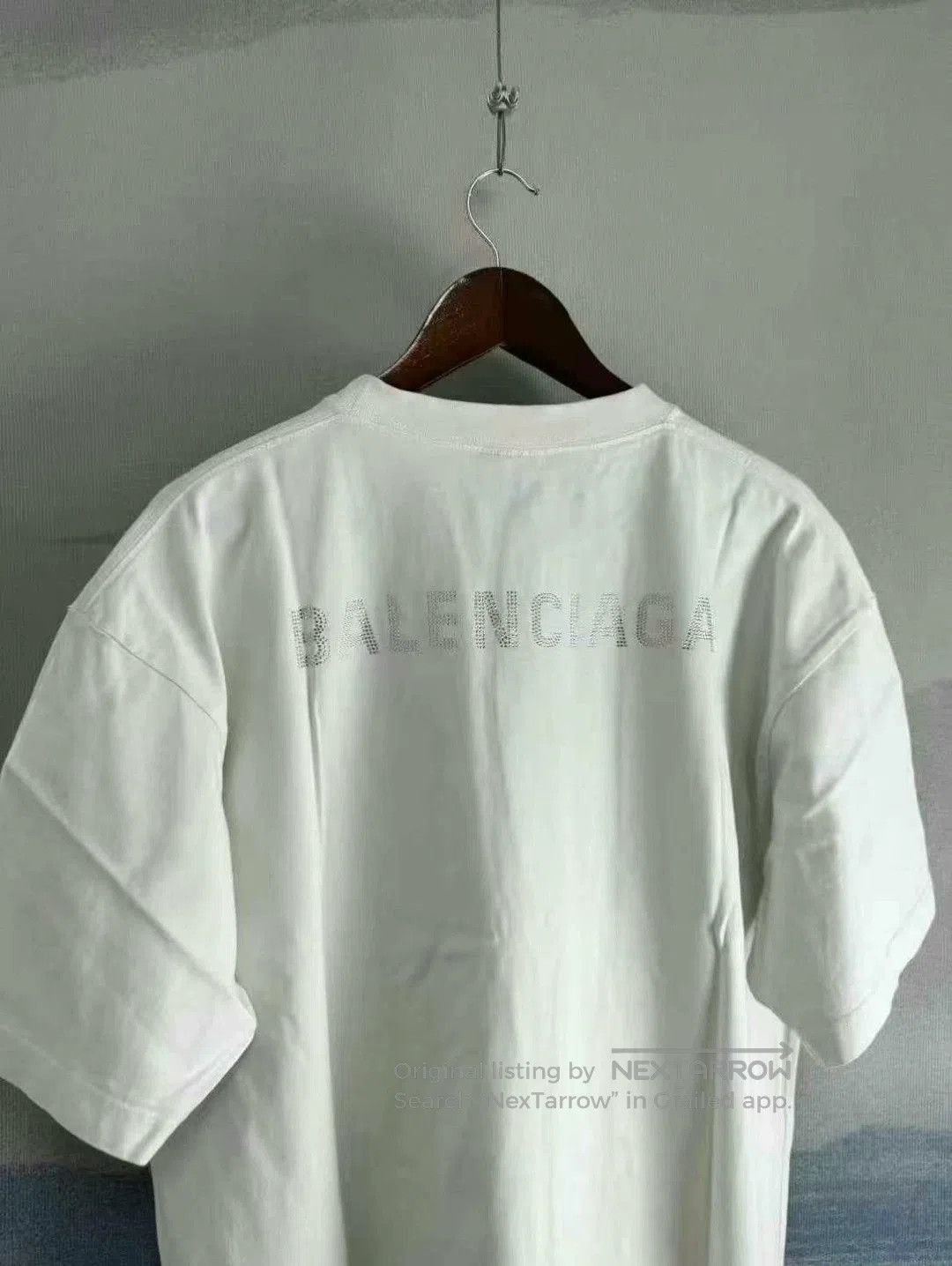 Balenciaga balenciaga short sleeve embellished white t. Size XXS / US 00 / IT 34 - 3 Thumbnail