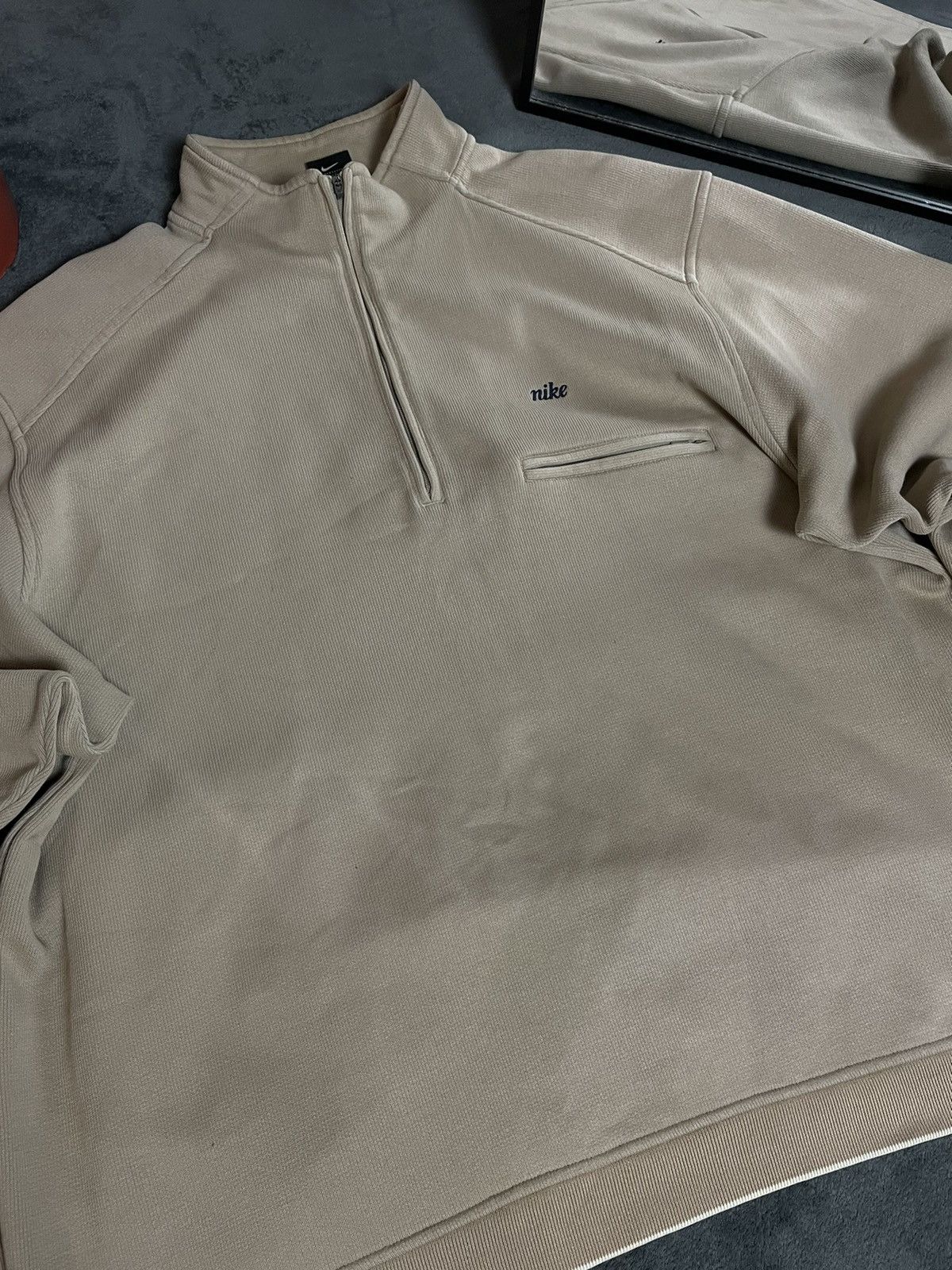 Nike × Vintage 90s Nike Vintage 1/3 Zip Pullover Sweatshirt Oversize Size US XL / EU 56 / 4 - 6 Thumbnail