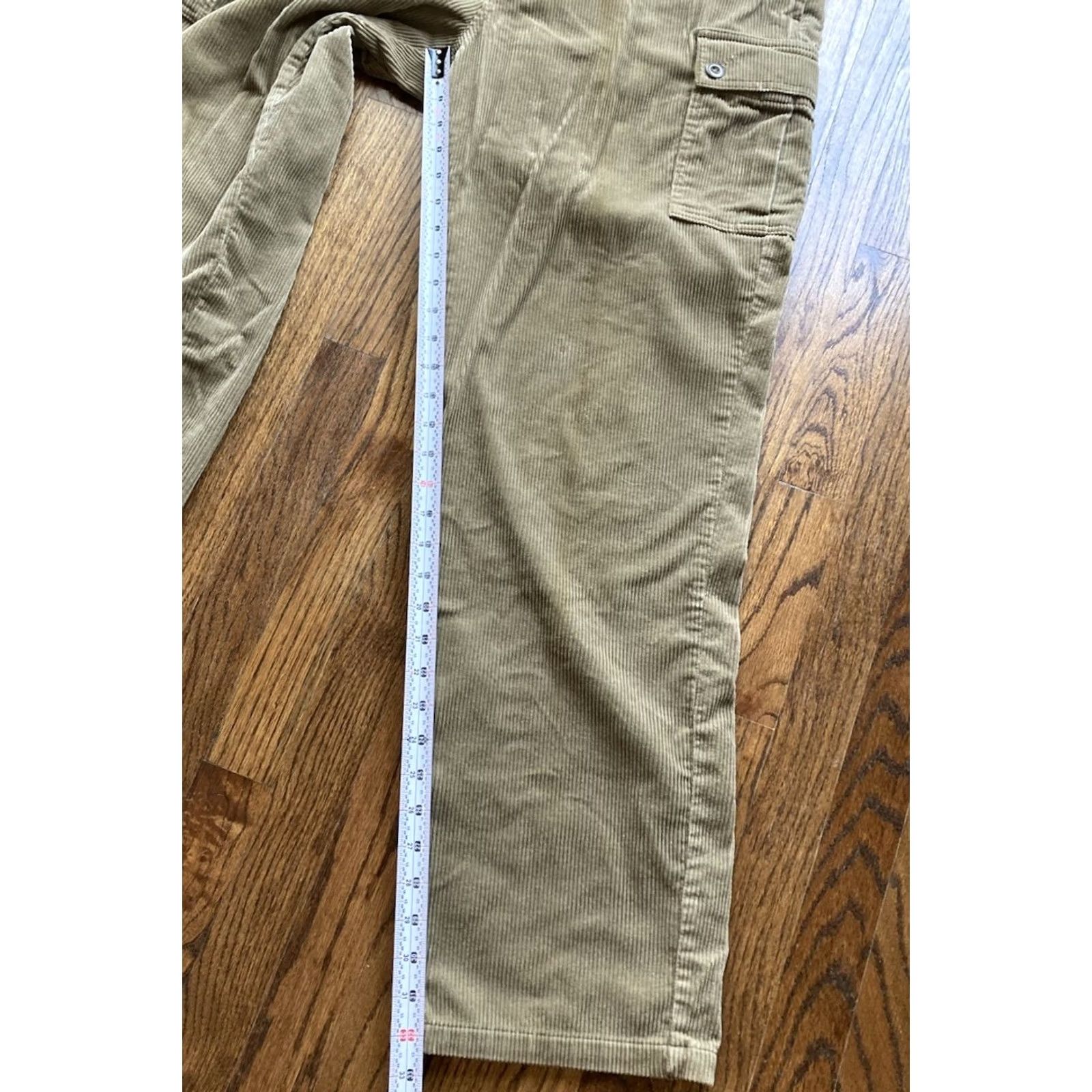 Polo Ralph Lauren VINTAGE Polo Ralph Lauren Cargo Pants Mens 35x32 Beige Corduroy 90s Cargo Pocket Zip Button Logo Size US S / EU 44-46 / 1 - 3 Thumbnail