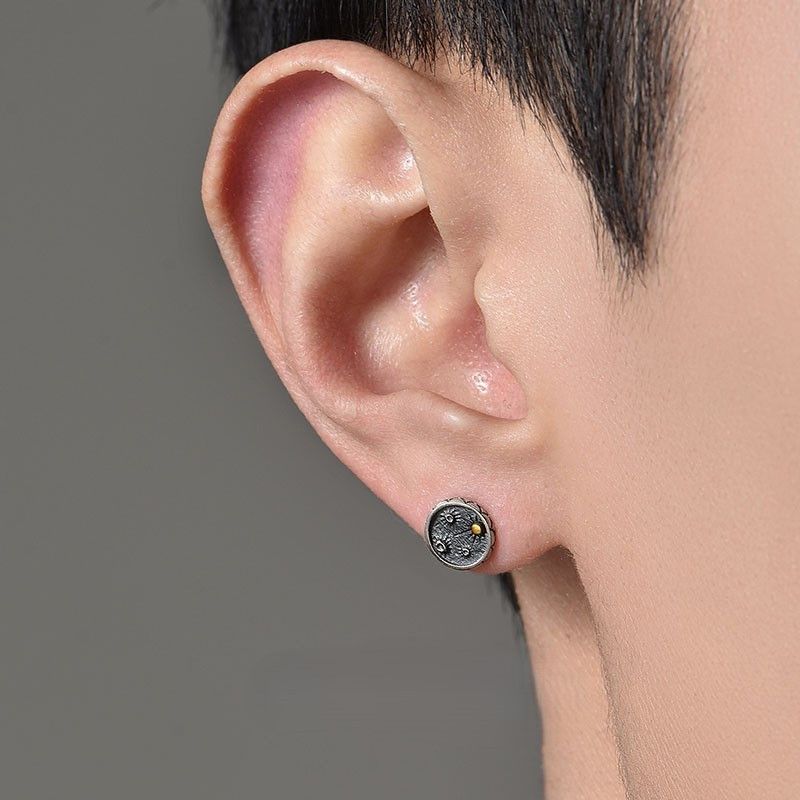 Jewelry Mars Moon Star New Trend Earrings One Pairs Chrome Jewelry Size ONE SIZE - 1 Thumbnail