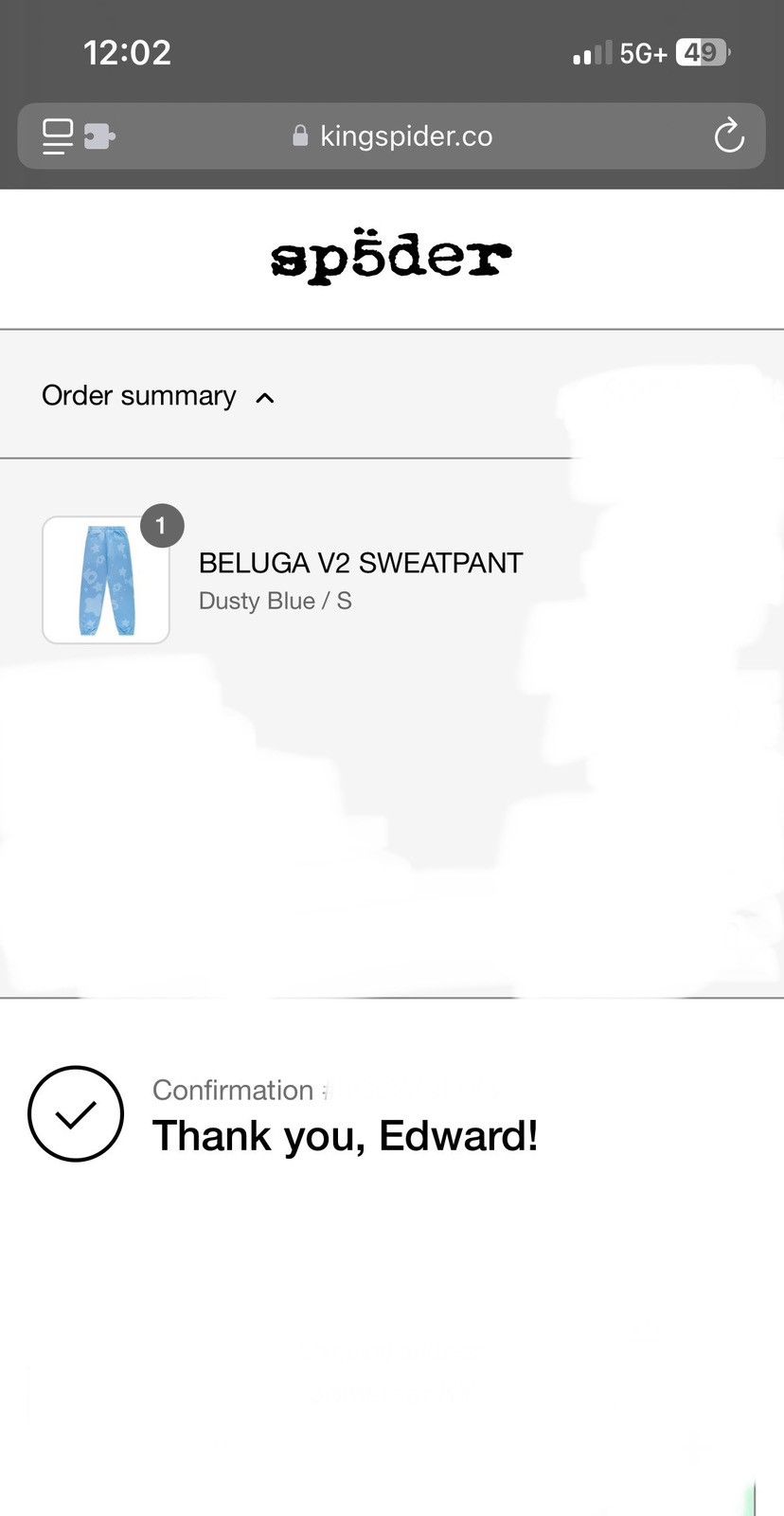 Sp5der × Spyder × Young Thug Dusty blue beluga sp5der sweatpants Size US 30 / EU 46 - 7 Thumbnail