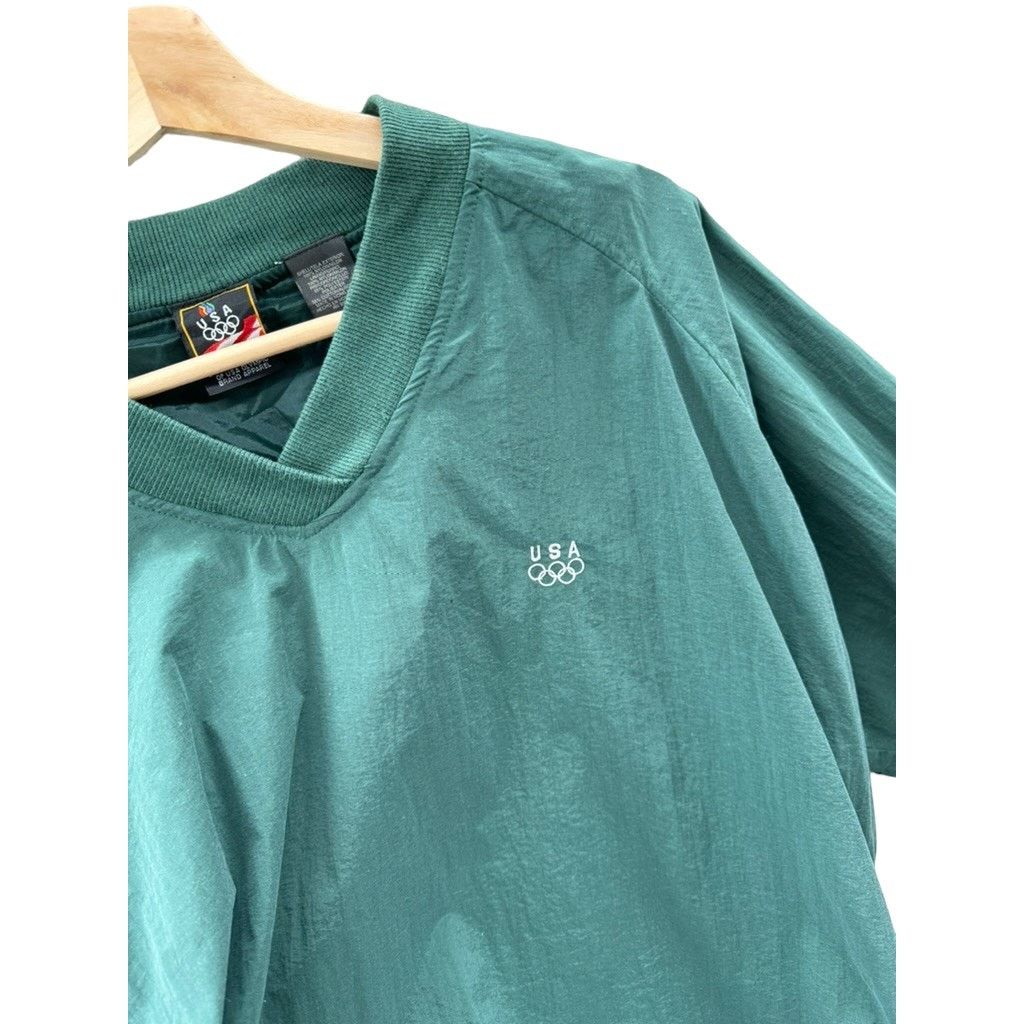 USA Olympics × Vintage 1990's USA Olympics Forest Green Pullover Windbreaker Size US L / EU 52-54 / 3 - 5 Thumbnail