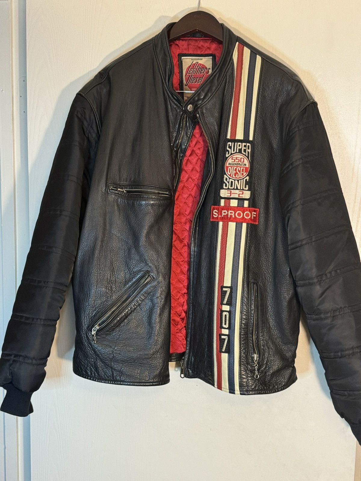 Diesel Vintage Diesel leather Bomber Jacket Size US XL / EU 56 / 4 - 1 Thumbnail