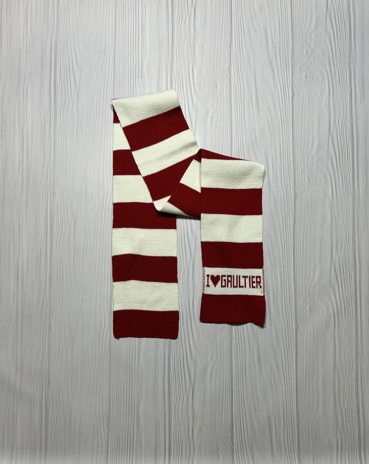 Jean Paul Gaultier Jean Paul Gaultier I Love Gaultier Striped Scarf Size ONE SIZE - 1 Thumbnail