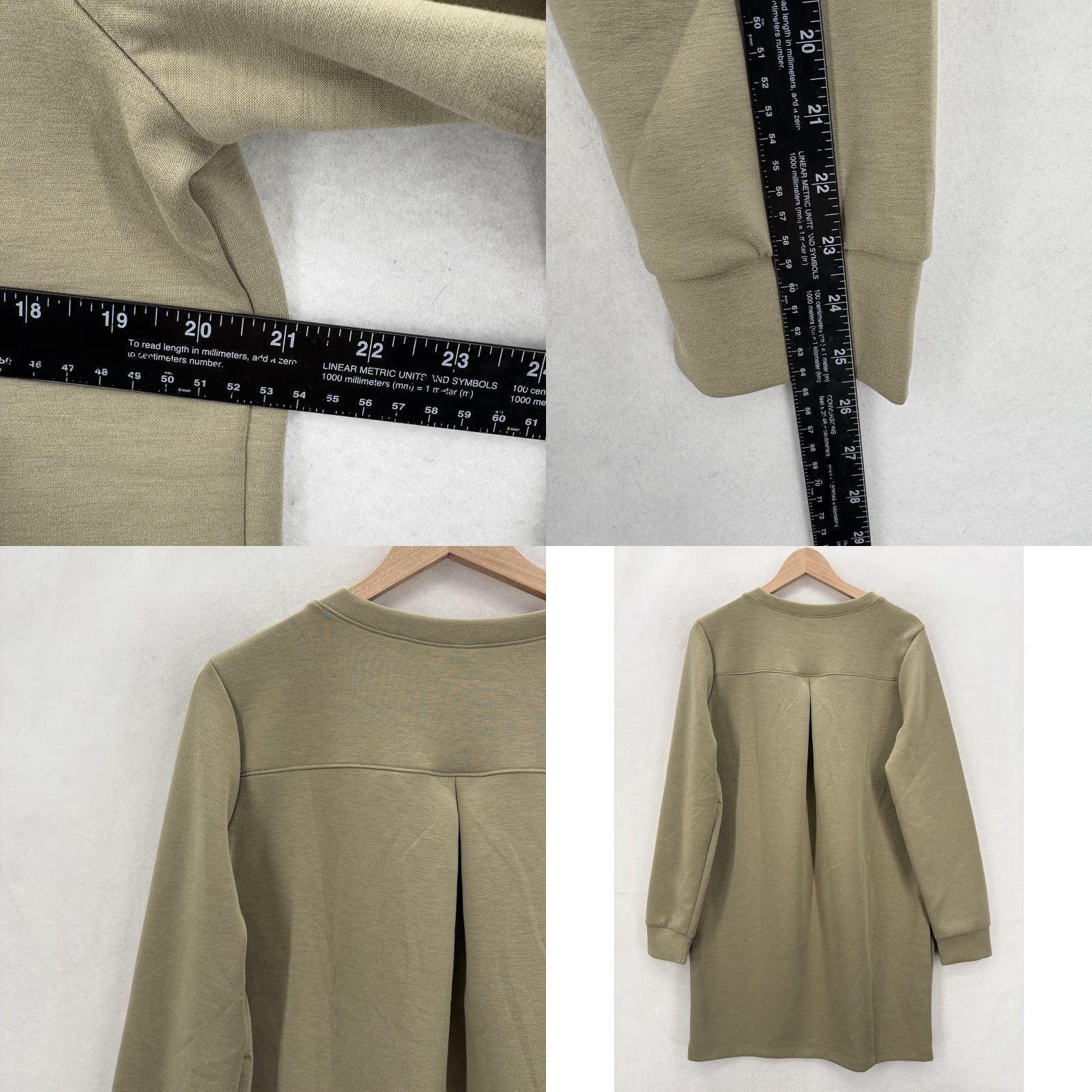 Vintage Dear Scarlett Dress Womens XL Green Knit Long Sleeve Sweatshirt Shift Casual NWT Size XL / US 12-14 / IT 48-50 - 8 Thumbnail
