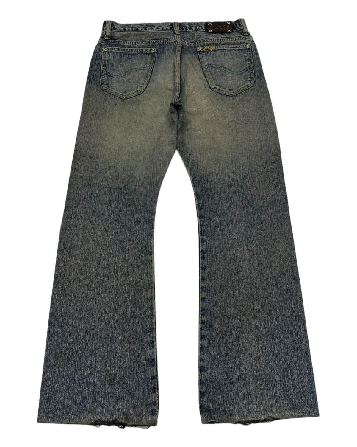 If Six Was Nine × Japanese Brand × Lee 🔥90s Lee Riders Flared Mud Wash Distress Denim Jeans Size US 32 / EU 48 - 2 Thumbnail
