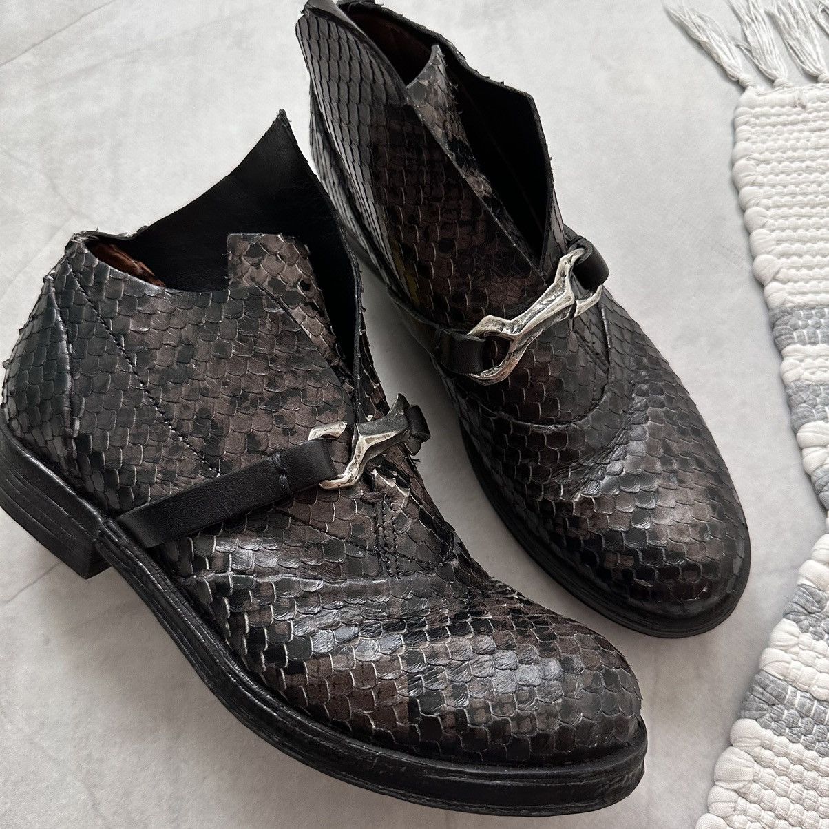 A.S.98 RARE AS 98 Airstep Vintage Straps Boots Faux Python Leather Size US 7 / IT 37 - 2 Thumbnail