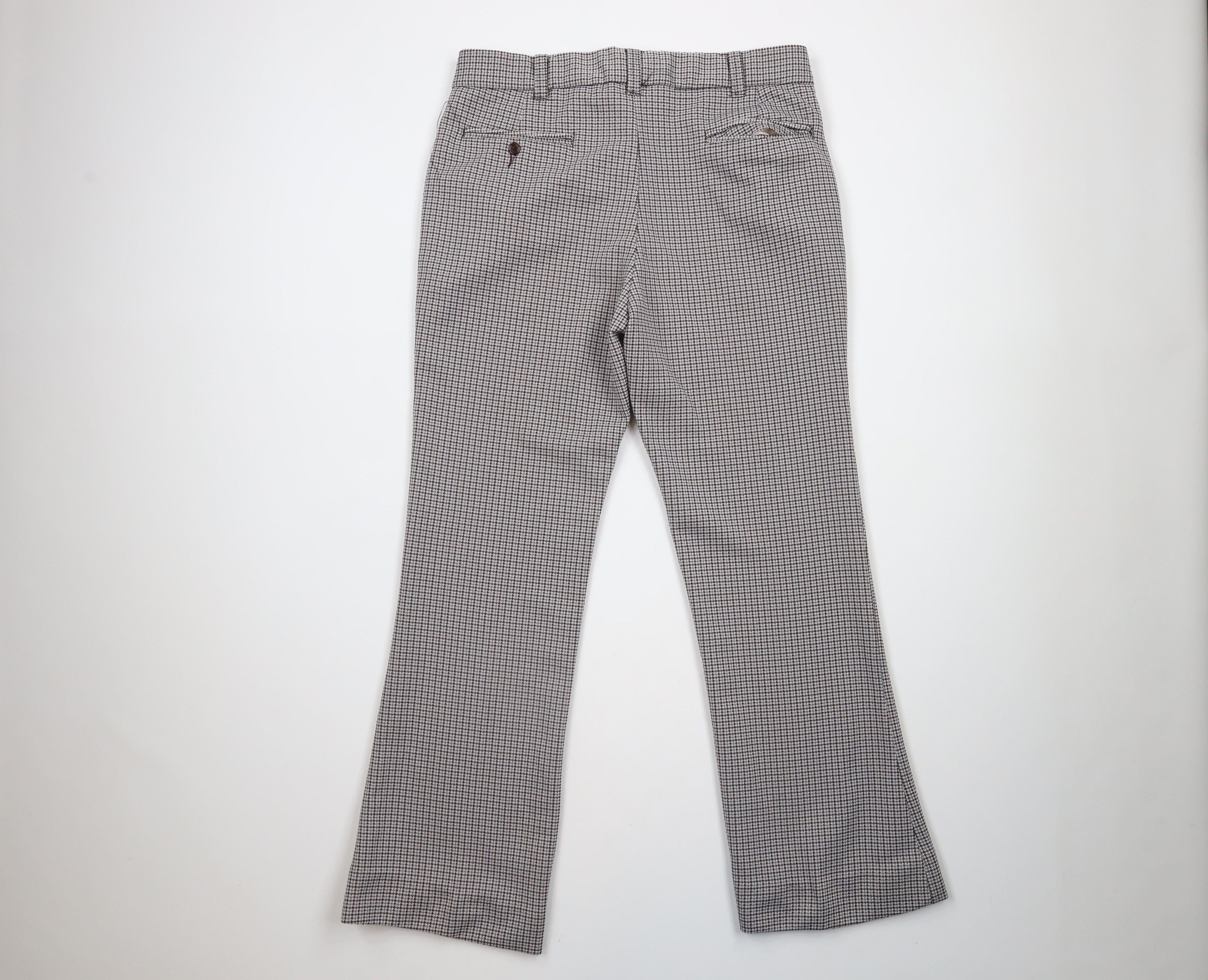 Vintage Vintage 70s Streetwear Knit Houndstooth Bell Bottoms Pants Size US 36 / EU 52 - 9 Thumbnail