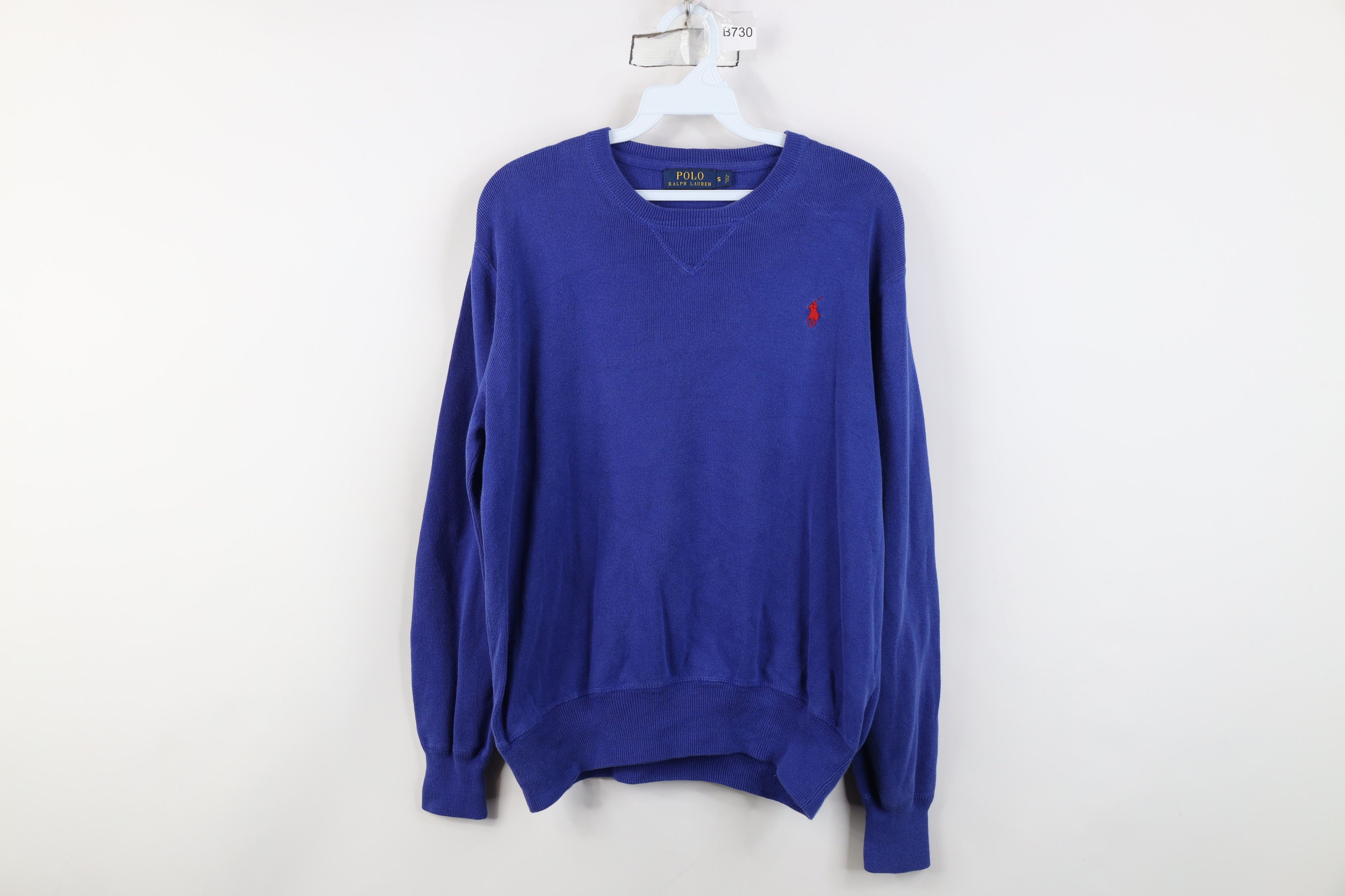 Vintage Y2K Ralph Lauren Cotton Ribbed Knit Crewneck Sweater