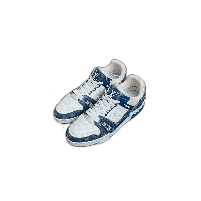 Louis Vuitton Louis Vuitton LV Trainer Sneakers White Blue-2506 Size US 10 / EU 43 - 1 Thumbnail
