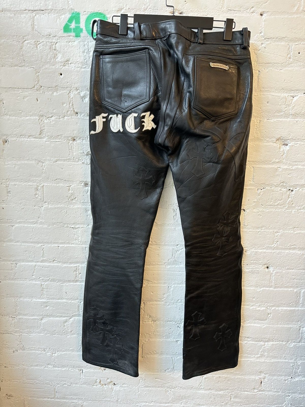 Chrome Hearts Chrome Hearts 2000s FUCK leather Cross Patch jeans 31 32 33 Size US 32 / EU 48 - 10 Thumbnail