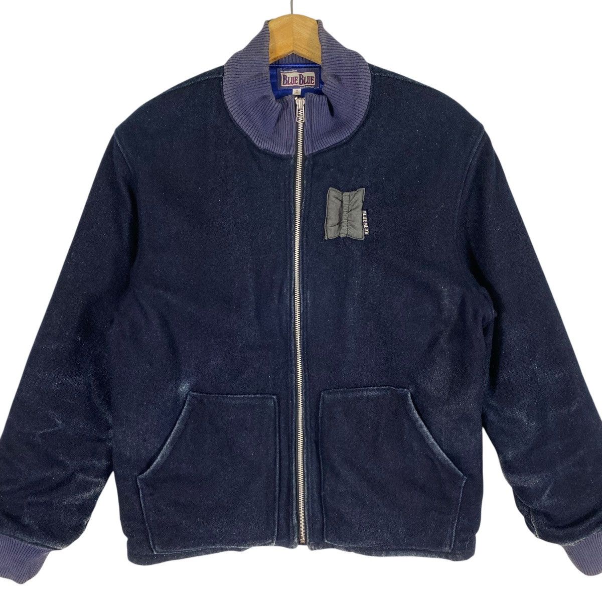 Blue Blue Japan × Indigo × Japan Blue Vintage Blue Blue H.Ranch Market Indigo MA-1 Wool Zipper Size US M / EU 48-50 / 2 - 4 Thumbnail