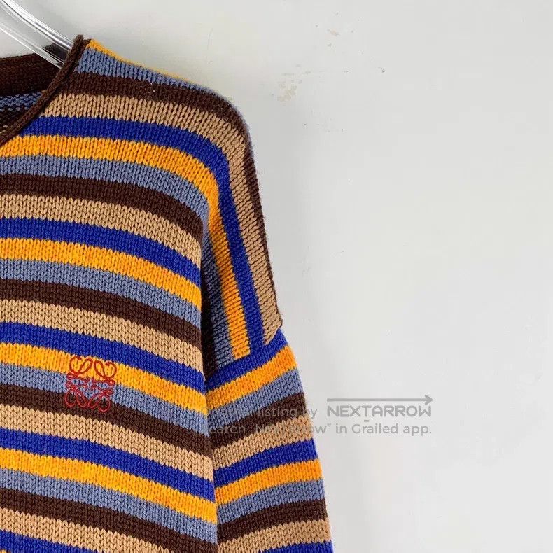 Loewe Loewe Color-blocked striped logo embroidered wool single-b Size M / US 6-8 / IT 42-44 - 3 Thumbnail