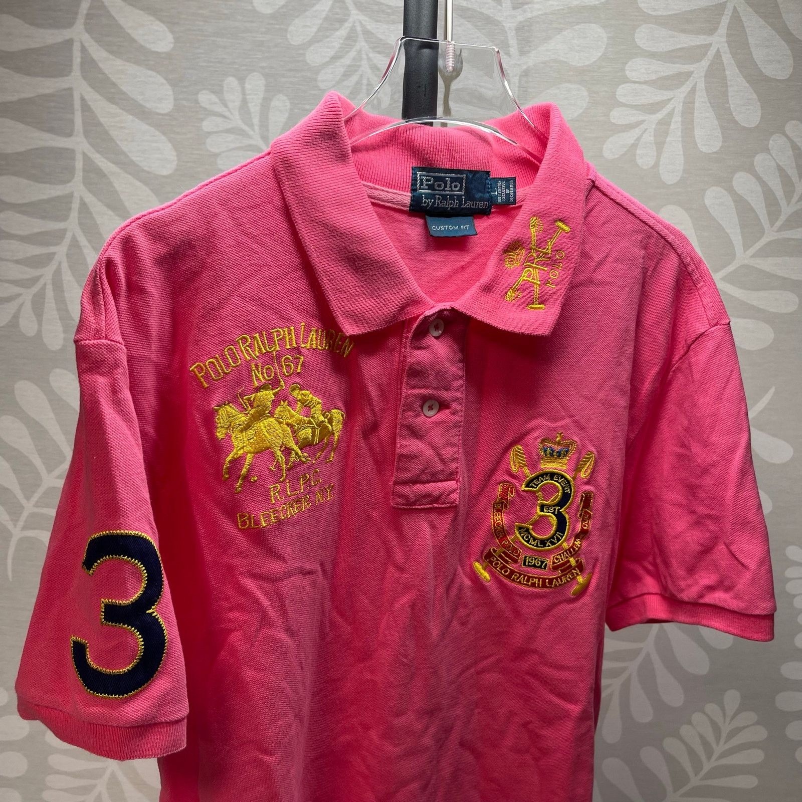 Polo Ralph Lauren Pink Crest Embroidered Polo Shirt Big Pony
