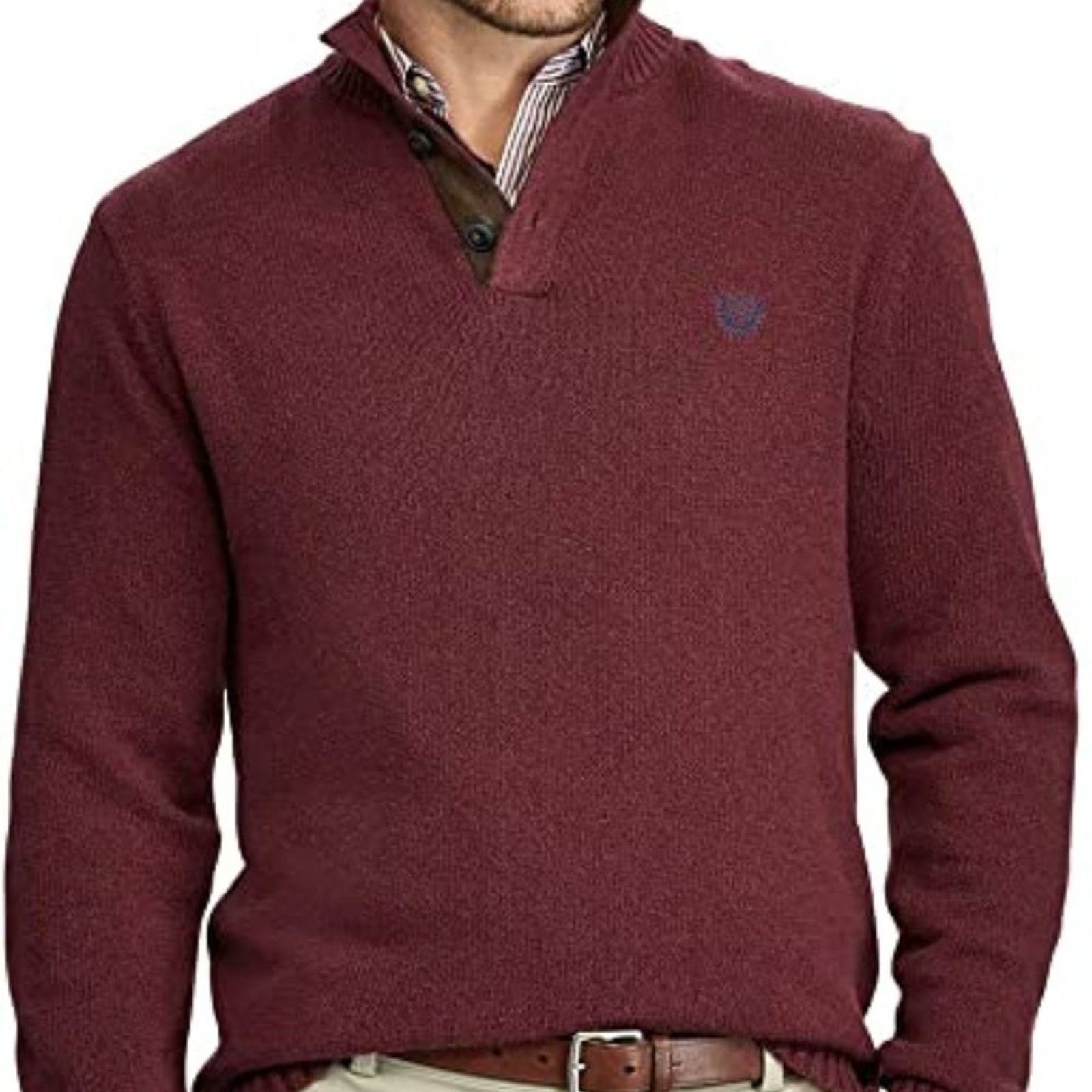 Chaps Chaps Button-Mock Heavyweight Knit Sweater L Size US L / EU 52-54 / 3 - 1 Thumbnail