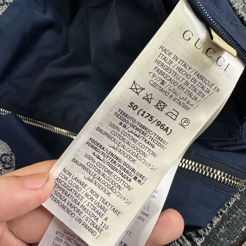 Gucci Gucci SS24GG printed striped pointed collar single-breasted Size US M / EU 48-50 / 2 - 5 Thumbnail