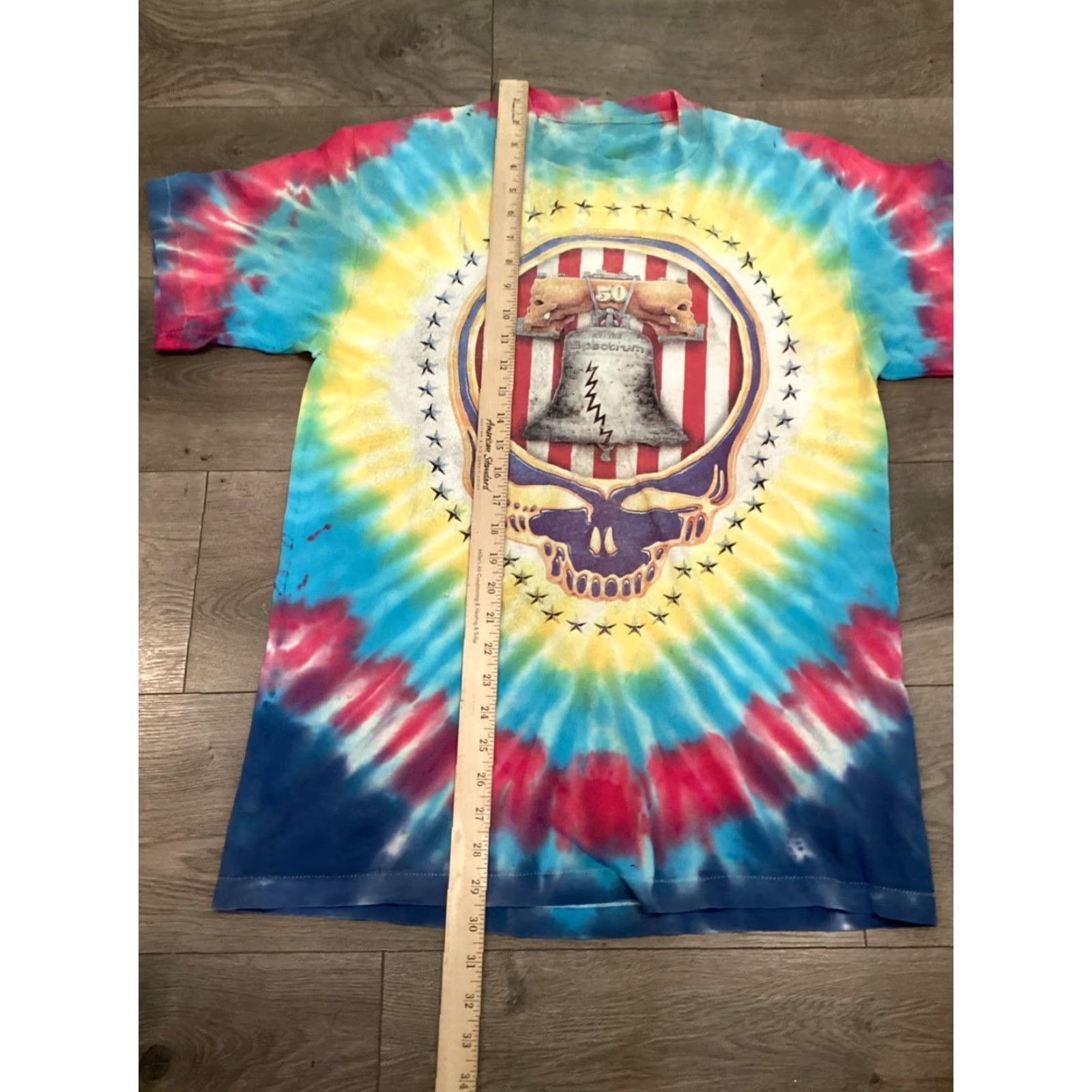 Vintage VINTAGE Grateful Dead Tie Dye Shirt L Dancing Bear Spectrum 50th 90s Music Mens Size US L / EU 52-54 / 3 - 6 Thumbnail