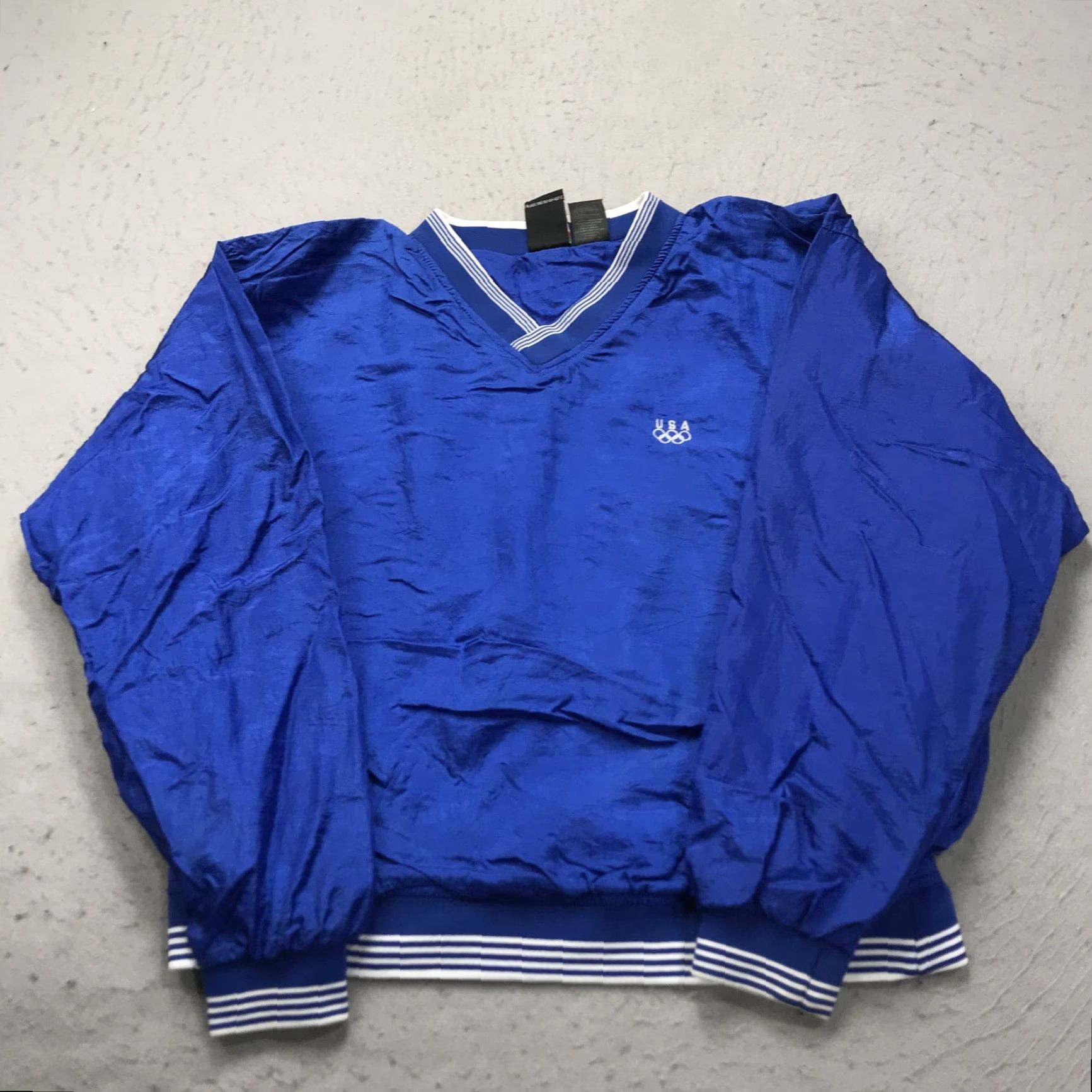 Vintage VINTAGE Olympics Jacket Mens Large Blue White Windbreaker Pullover JC Penney 90s Size US L / EU 52-54 / 3 - 2 Thumbnail