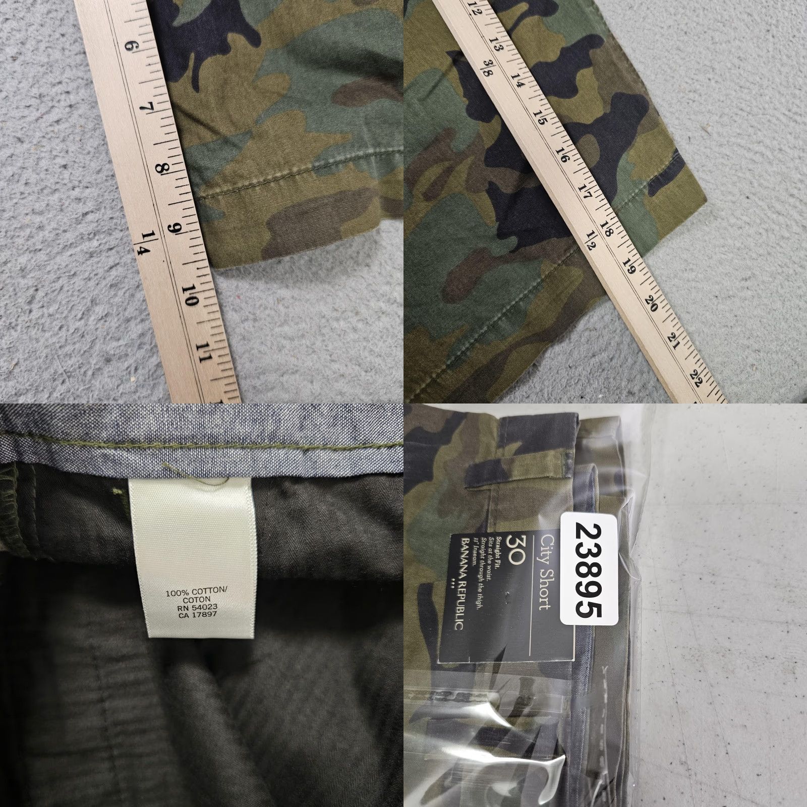 Banana Republic Banana Republic Shorts Mens 30 Chino Camouflage Army Green City Short 10 Inseam Cotton Casual Mens Size US 30 / EU 46 - 8 Thumbnail