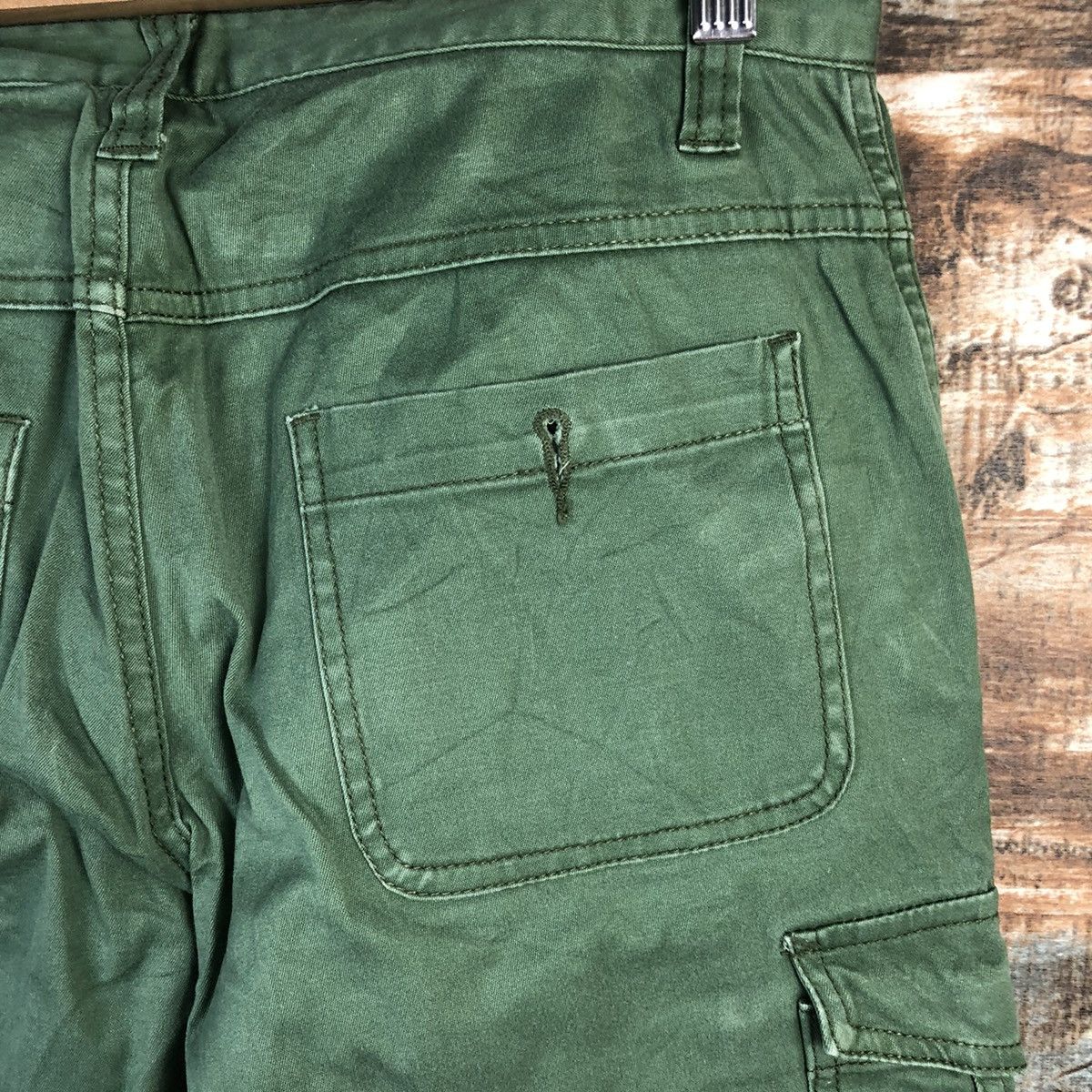 Japanese Brand DL Shuca Green Cargo Multipocket Pants #C648 Size US 27 - 17 Thumbnail