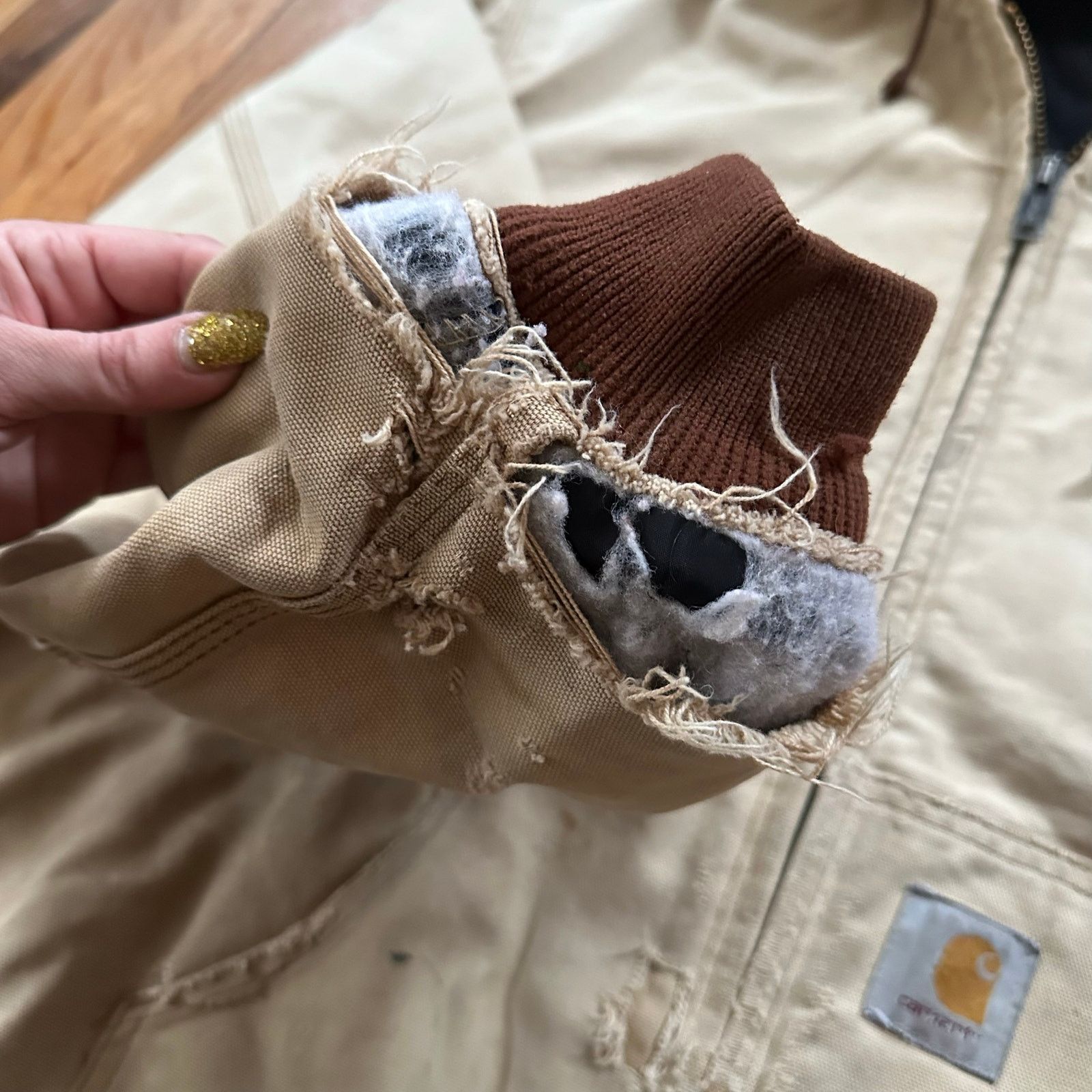 Carhartt Vintage Carhartt Distressed Full Zip Hooded Jacket size L/XL Size US XL / EU 56 / 4 - 9 Thumbnail