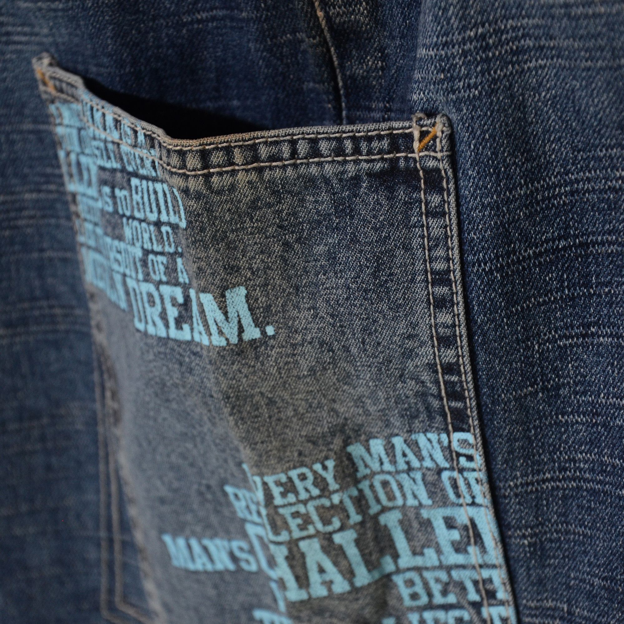 Phat Farm [Folding Color Defects] PF Denim Shorts 90s Streetwear Size US 36 / EU 52 - 5 Thumbnail