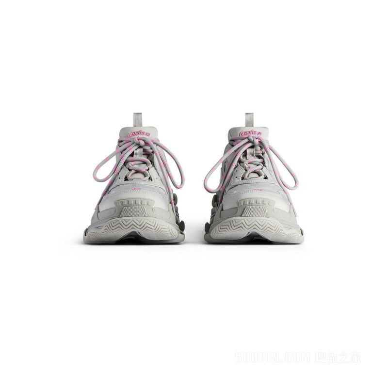 Balenciaga o1srvl11e0226 Triple S Sport Nylon Sneakers In Light Grey Size US 8 / IT 38 - 3 Thumbnail