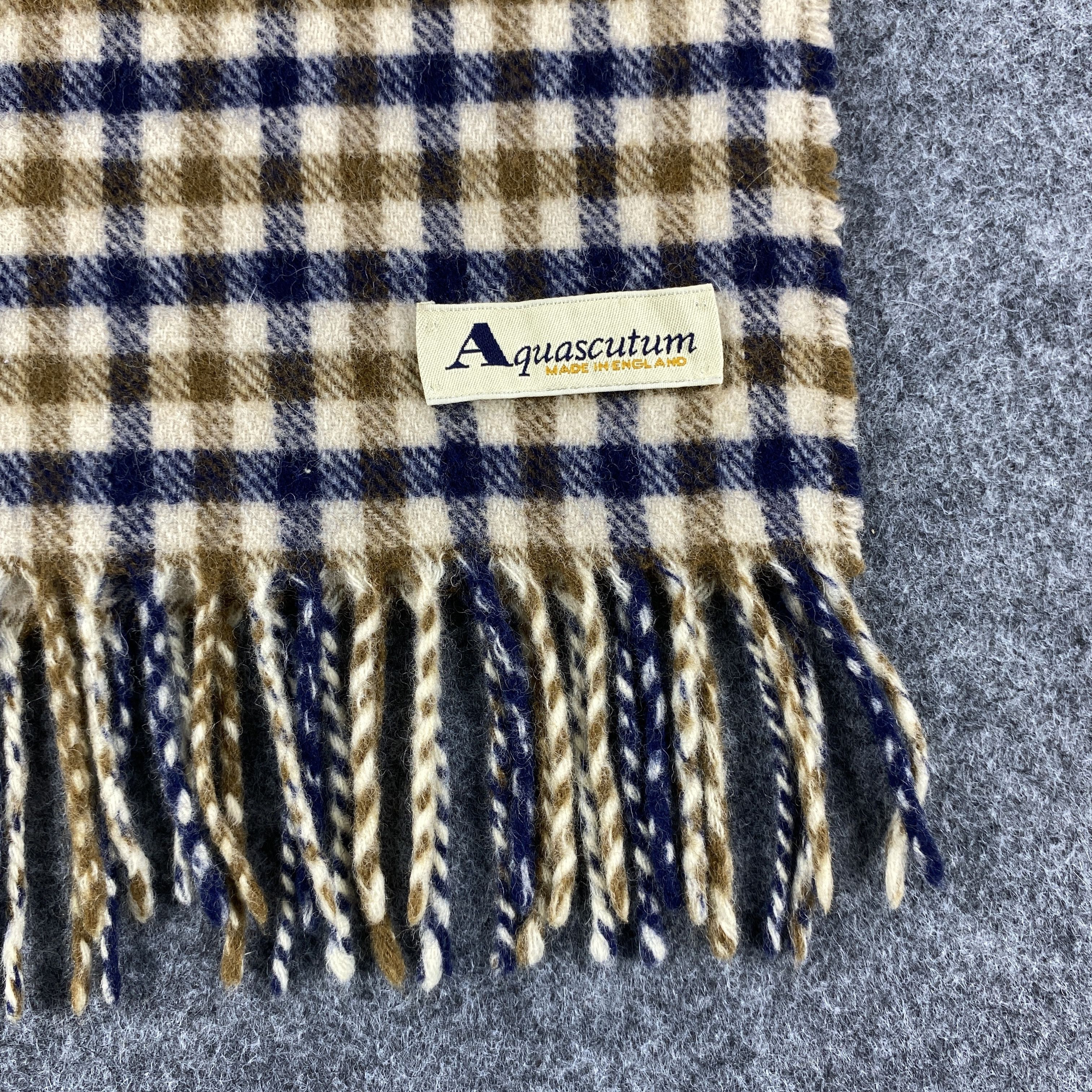 Aquascutum × Vintage Aquascutum Scarf # Muffler # Neckwear # D544 Size ONE SIZE - 2 Thumbnail