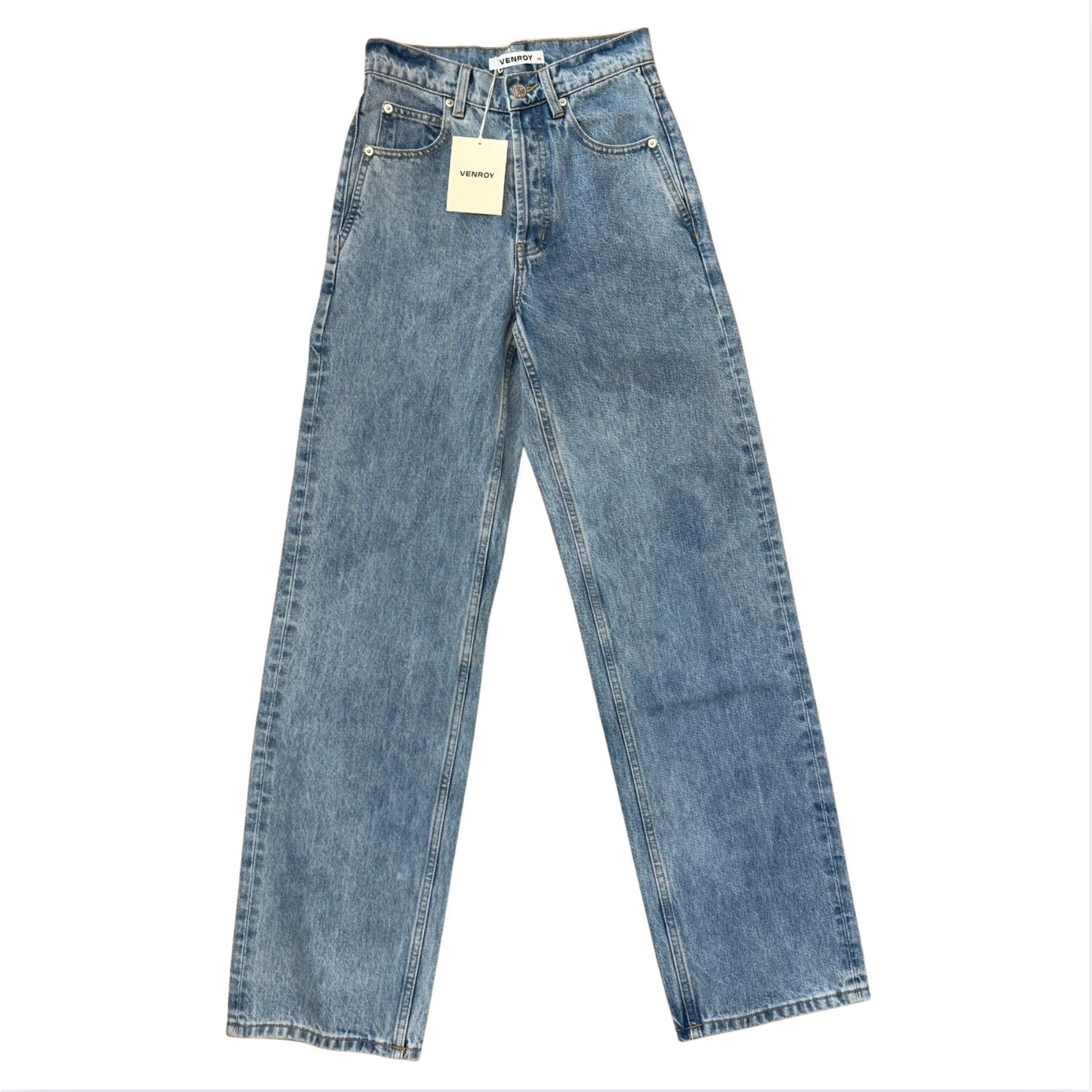 Venroy VENROY V Front Denim Light Blue Jean $180 NWT XS Size 27" / US 4 / IT 40 - 2 Thumbnail