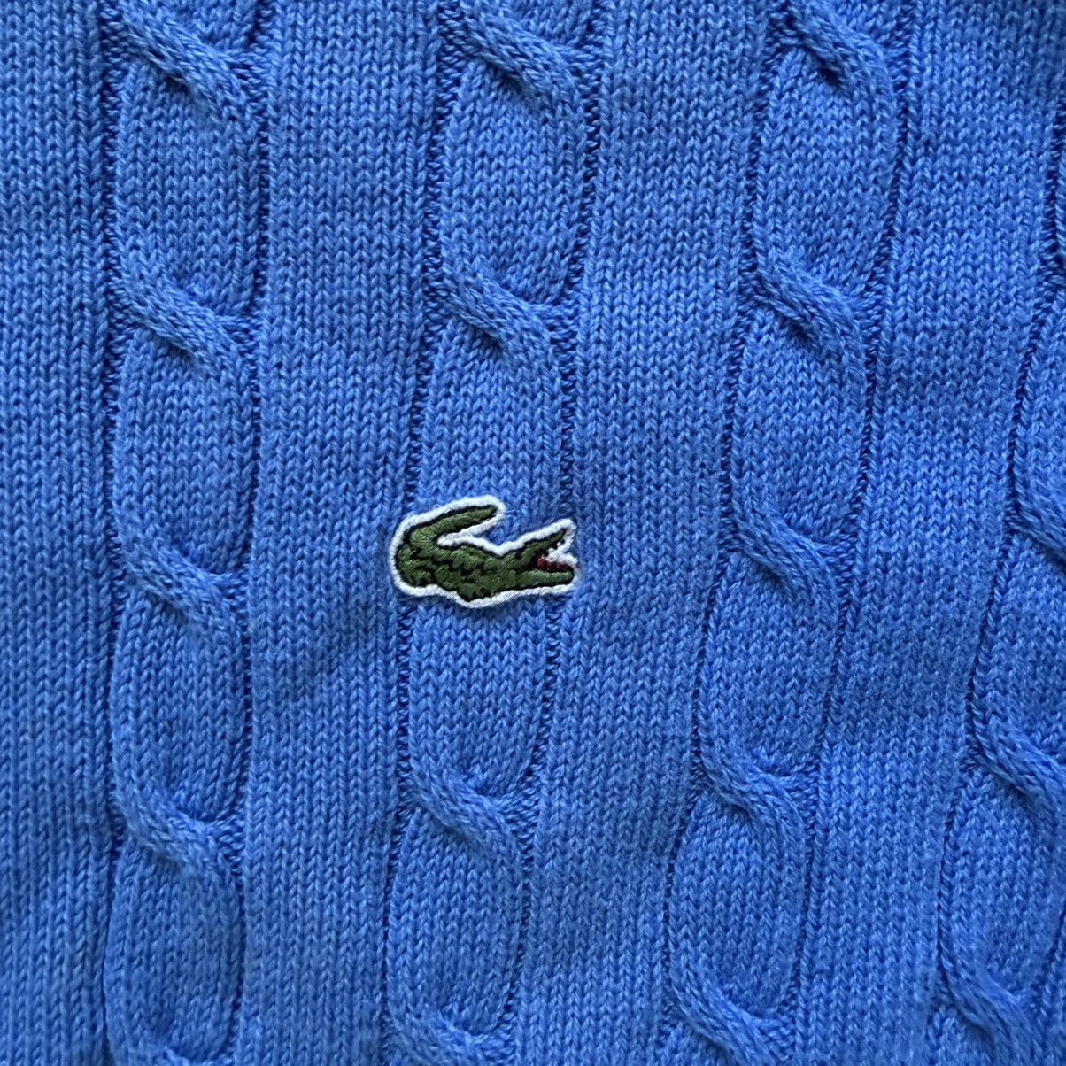Lacoste Lacoste Cable Knit Sweater Size XL Blue 100% Cotton Size US XL / EU 56 / 4 - 4 Thumbnail