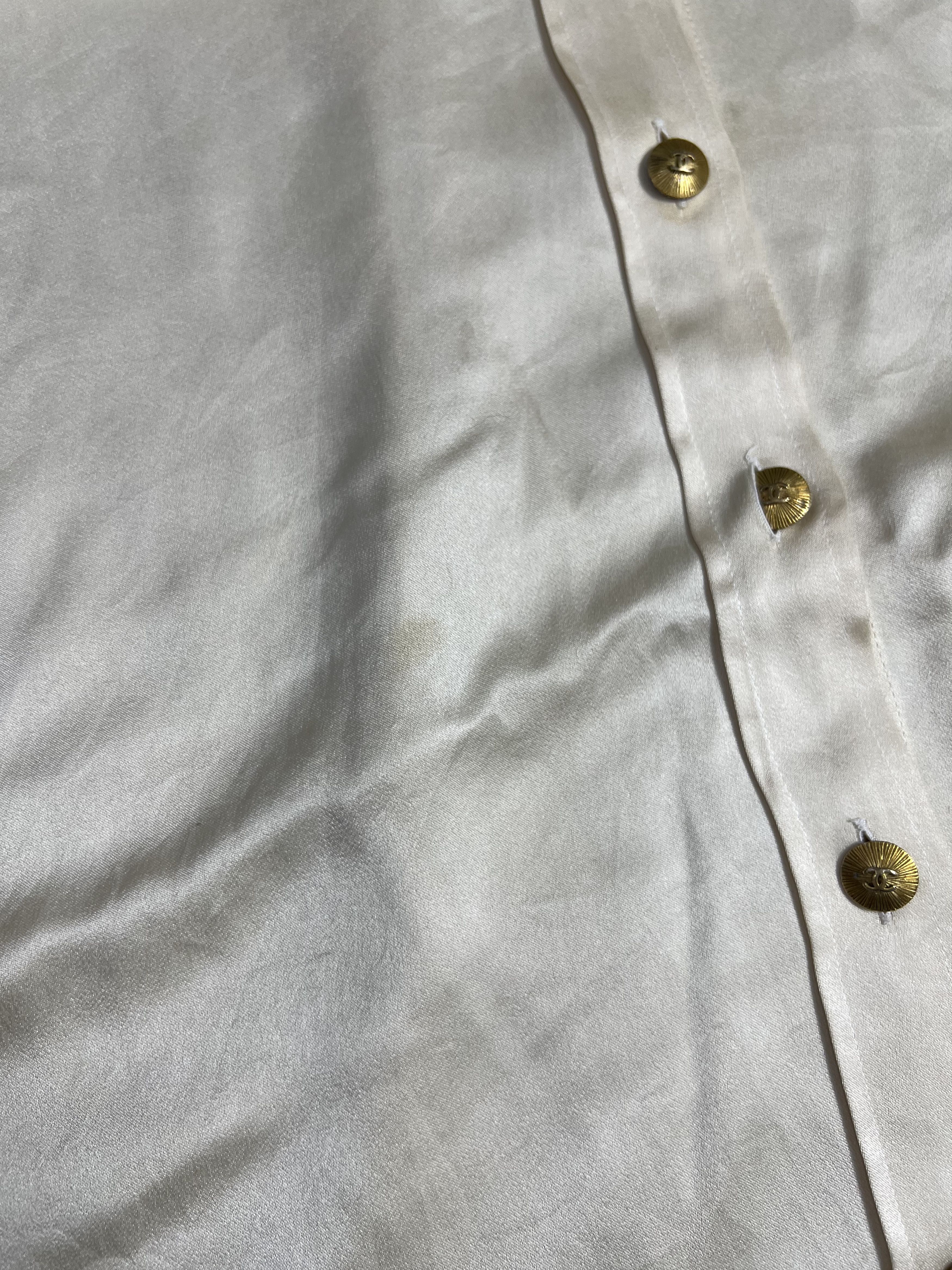 Chanel Vintage CHANEL Silk Buttons Up Shirt GTMPT386 Size L / US 10 / IT 46 - 7 Thumbnail