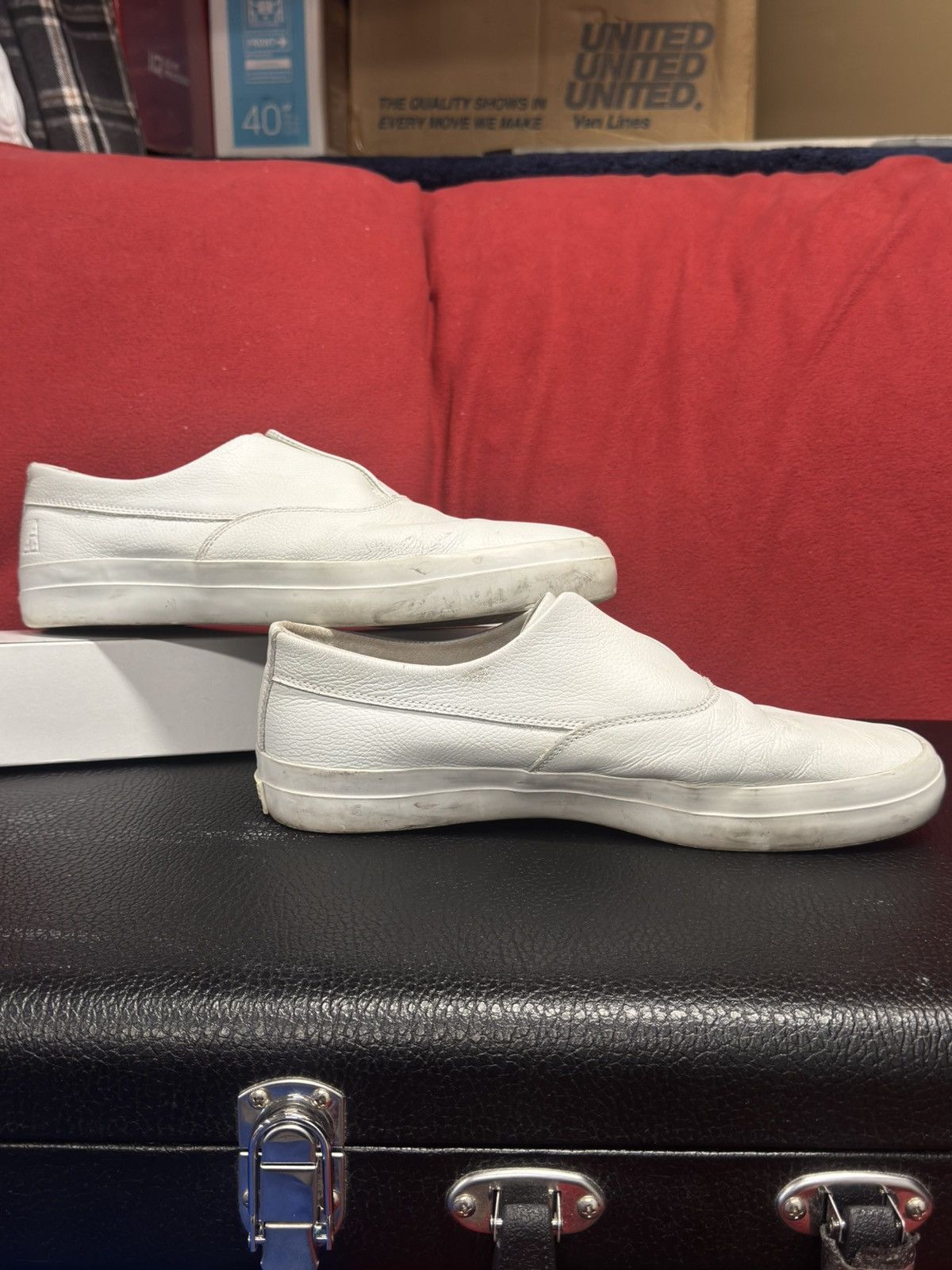 Huf Huf Dylan Reider white leather slip on Size US 10.5 / EU 43-44 - 2 Thumbnail