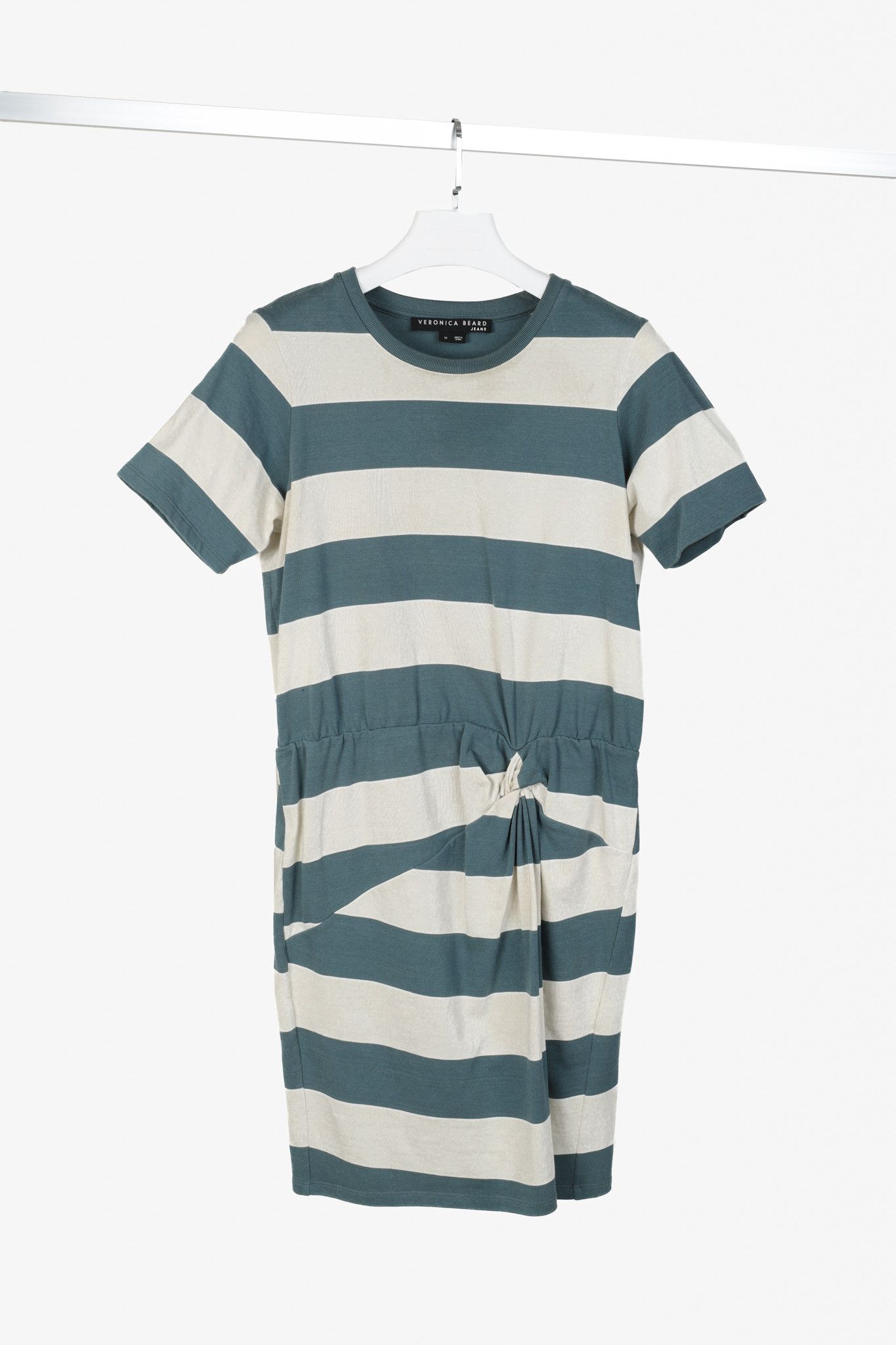 Veronica Beard Veronica Beard Jeans Tyla Striped Knot-Front Tee Dress Size M / US 6-8 / IT 42-44 - 1 Thumbnail