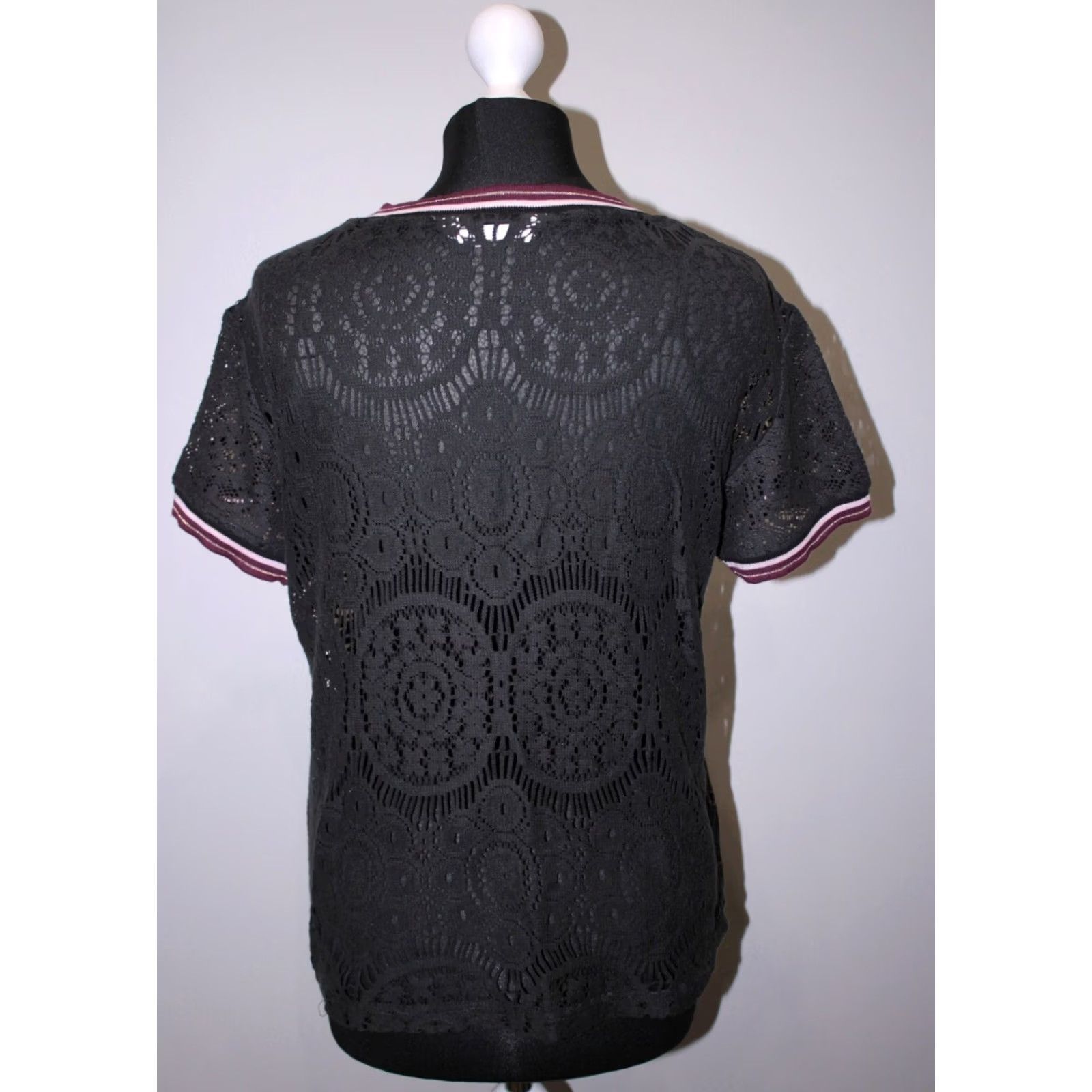 Vintage Odd Molly Womens Black Shirt Size 1 Short Sleeve T-Shirt Cotton, 100% Genuine, Very Good Condition, 62 cm Length - Womens Size XS / US 0-2 / IT 36-38 - 4 Thumbnail