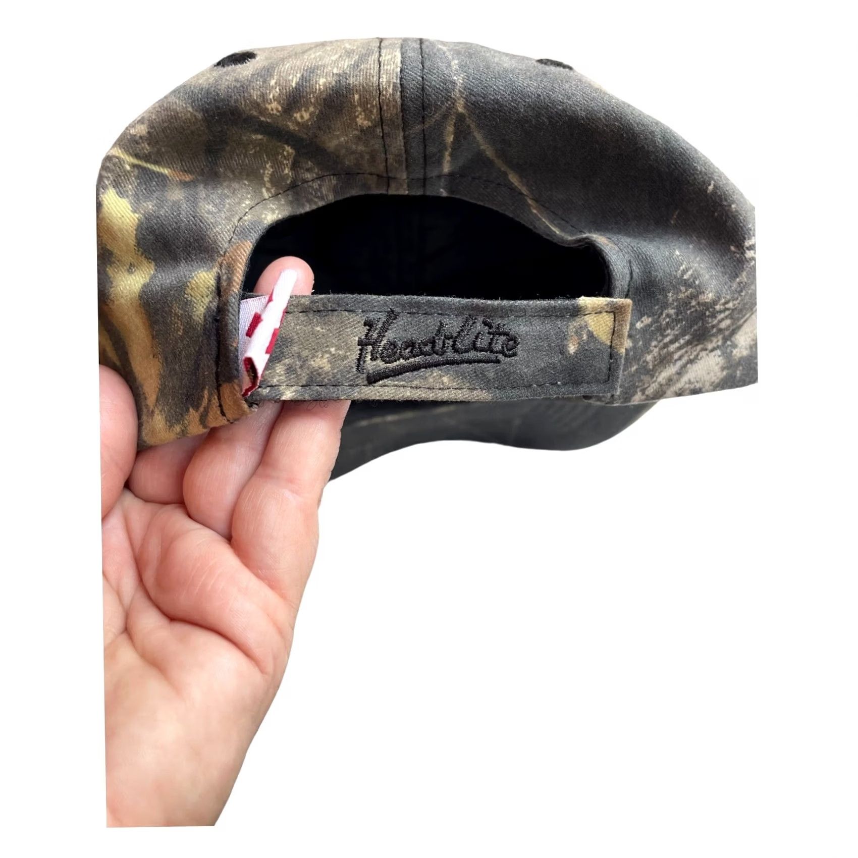 Vintage VINTAGE Catapillar Rare Baseball Hat Cap W/Built In Flashlight Green Camouflaged Men's Size ONE SIZE - 7 Thumbnail