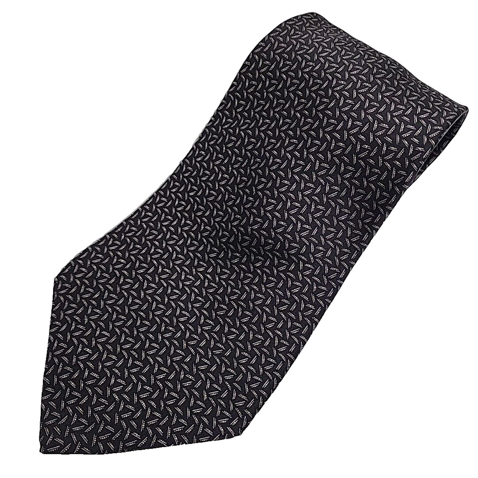 Other Zylos George Machado Dark Grey Patterned Silk Necktie Size ONE SIZE - 1 Thumbnail