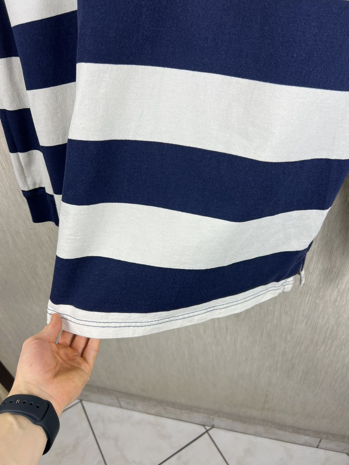 Polo Ralph Lauren Vintage 90s Polo Ralph Lauren striped golf hoodie chest logo Size US XL / EU 56 / 4 - 16 Thumbnail