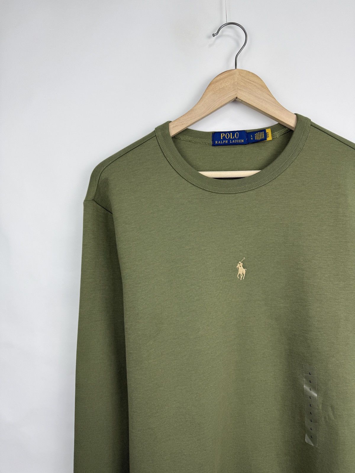 Polo Ralph Lauren 🇺🇸 NEW❗️Polo Ralph Lauren Double Knit Sweatshirt Olive Rare Size US L / EU 52-54 / 3 - 9 Thumbnail