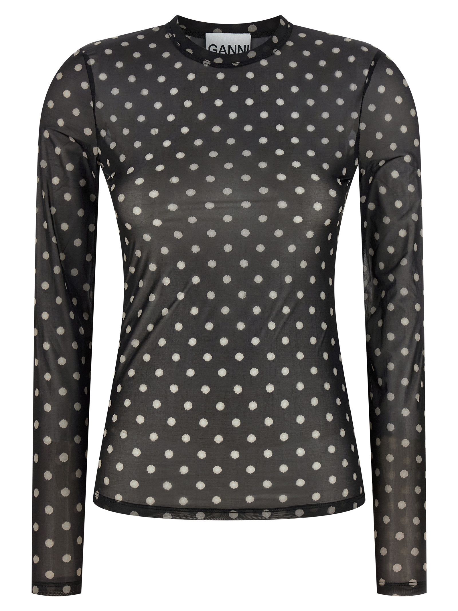 'Printed Sheer' Sweater