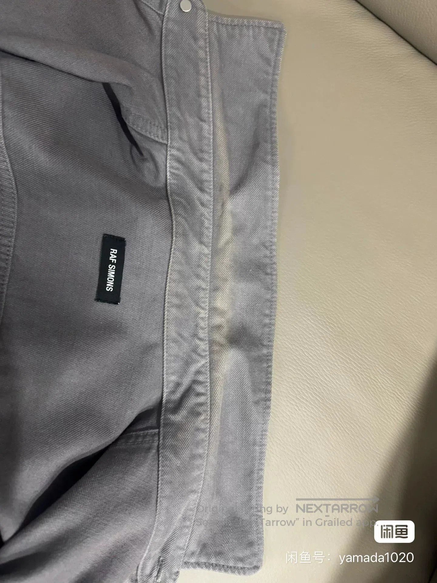 Raf Simons Raf Simons Gray Denim Shirt Jacket. Size US XL / EU 56 / 4 - 5 Thumbnail